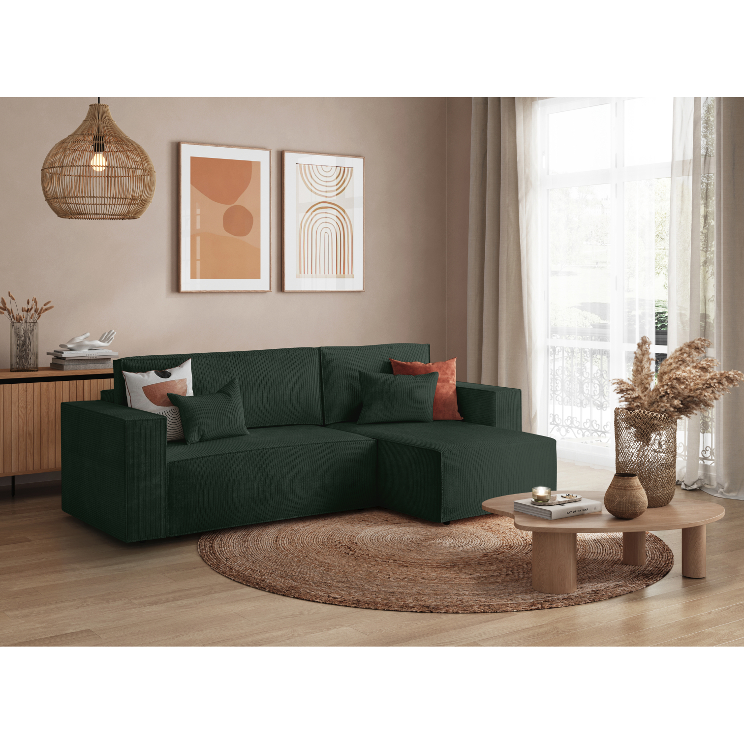 clarisse - Canapé convertible Vert - Vue supplémentaire 2