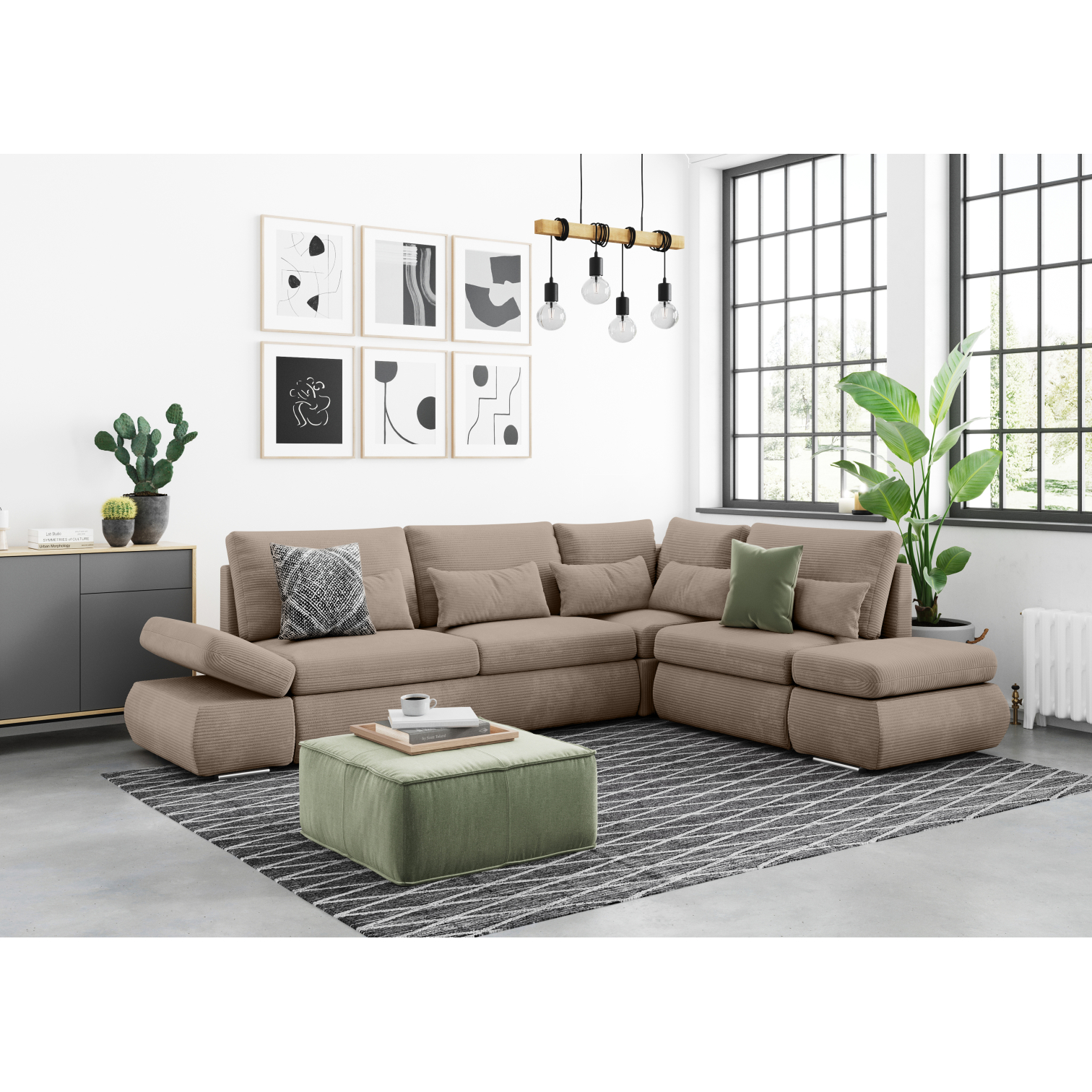 sebastian - Canapé convertible Marron