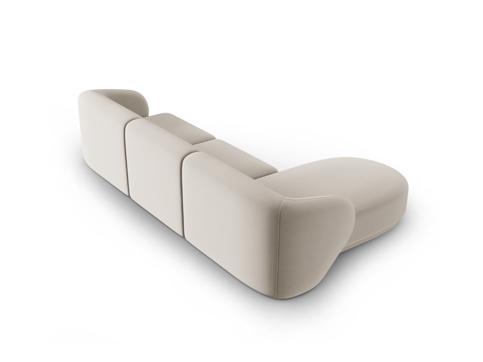 Lionel - Canapé velours Beige - Vue supplémentaire 2