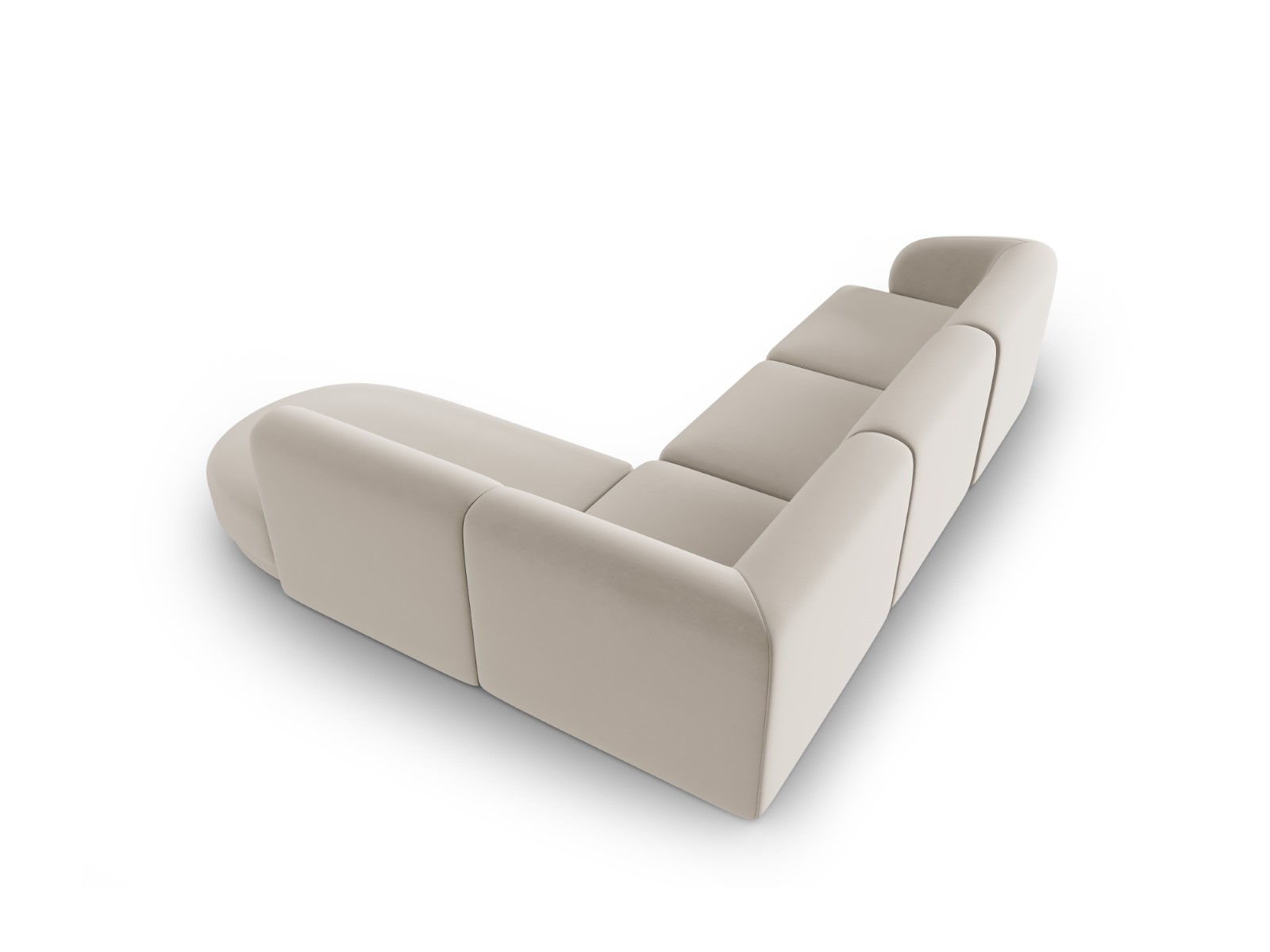 Lionel - Canapé velours Beige - Vue supplémentaire 2