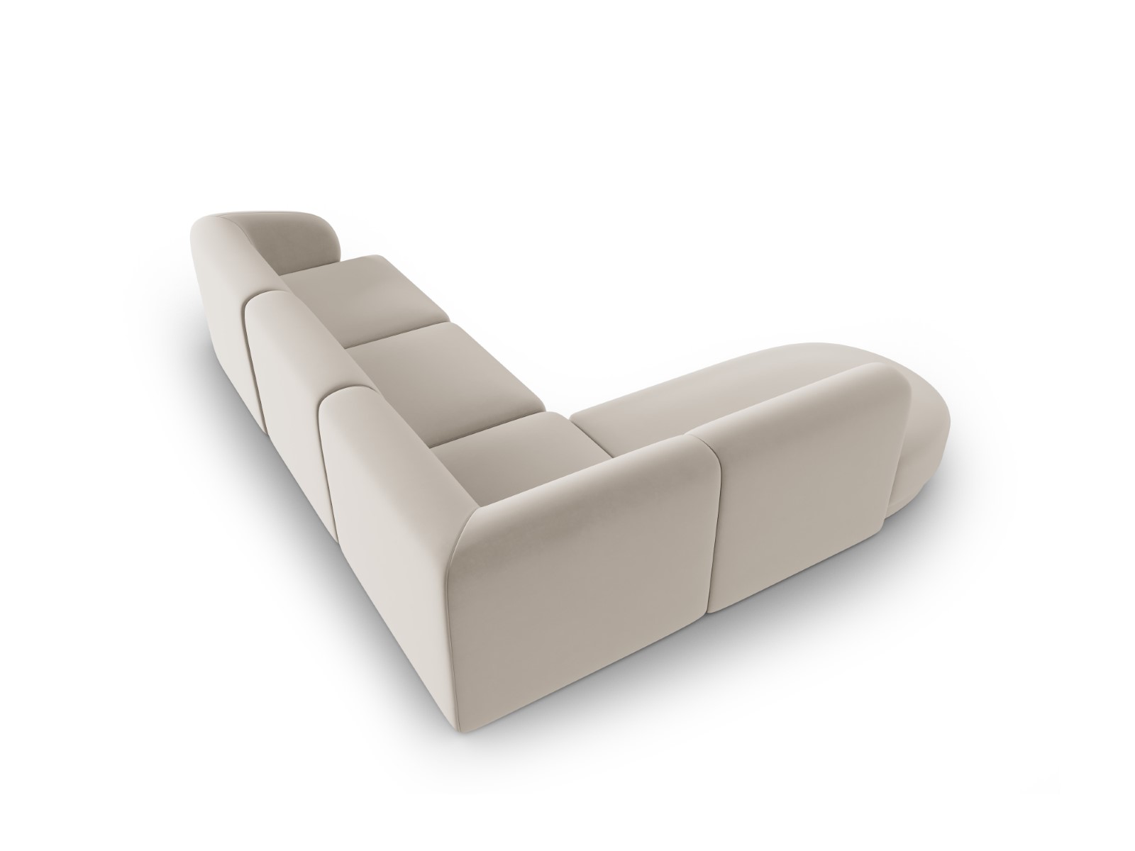 Lionel - Canapé velours Beige - Vue supplémentaire 2