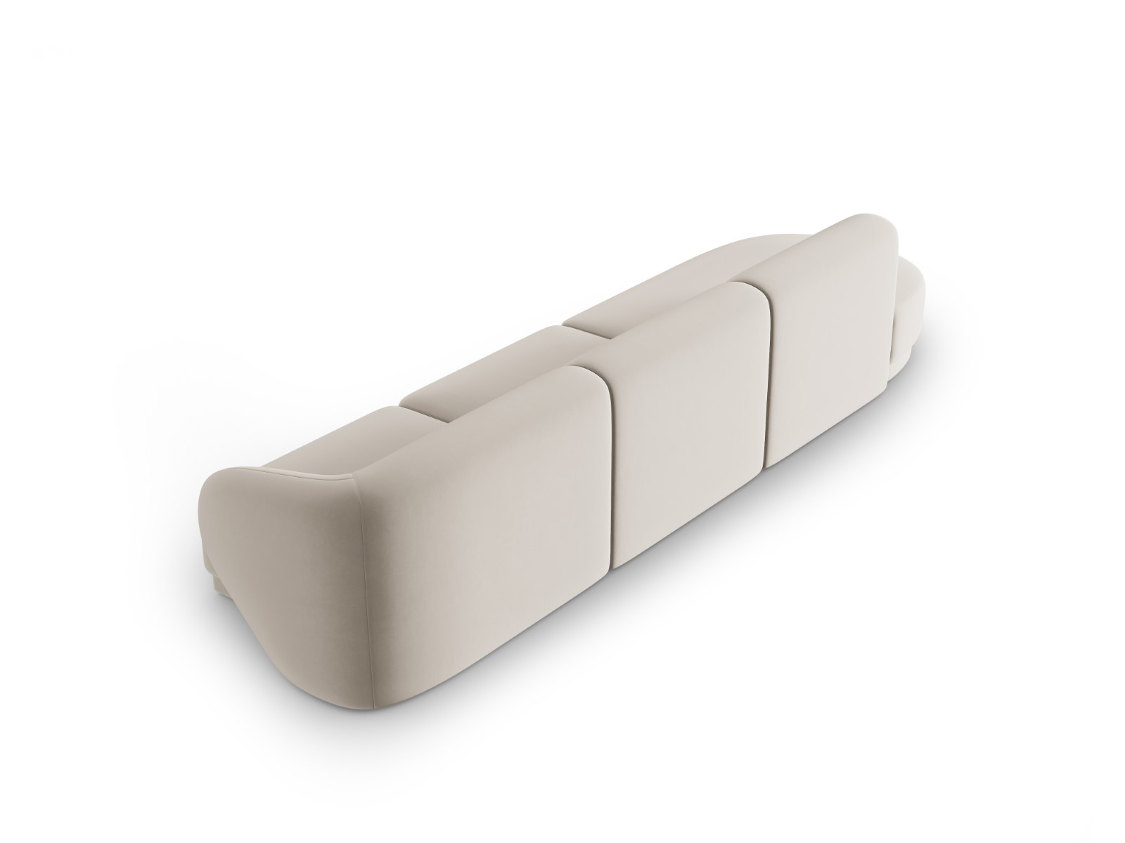 Lionel - Canapé velours Beige - Vue supplémentaire 2