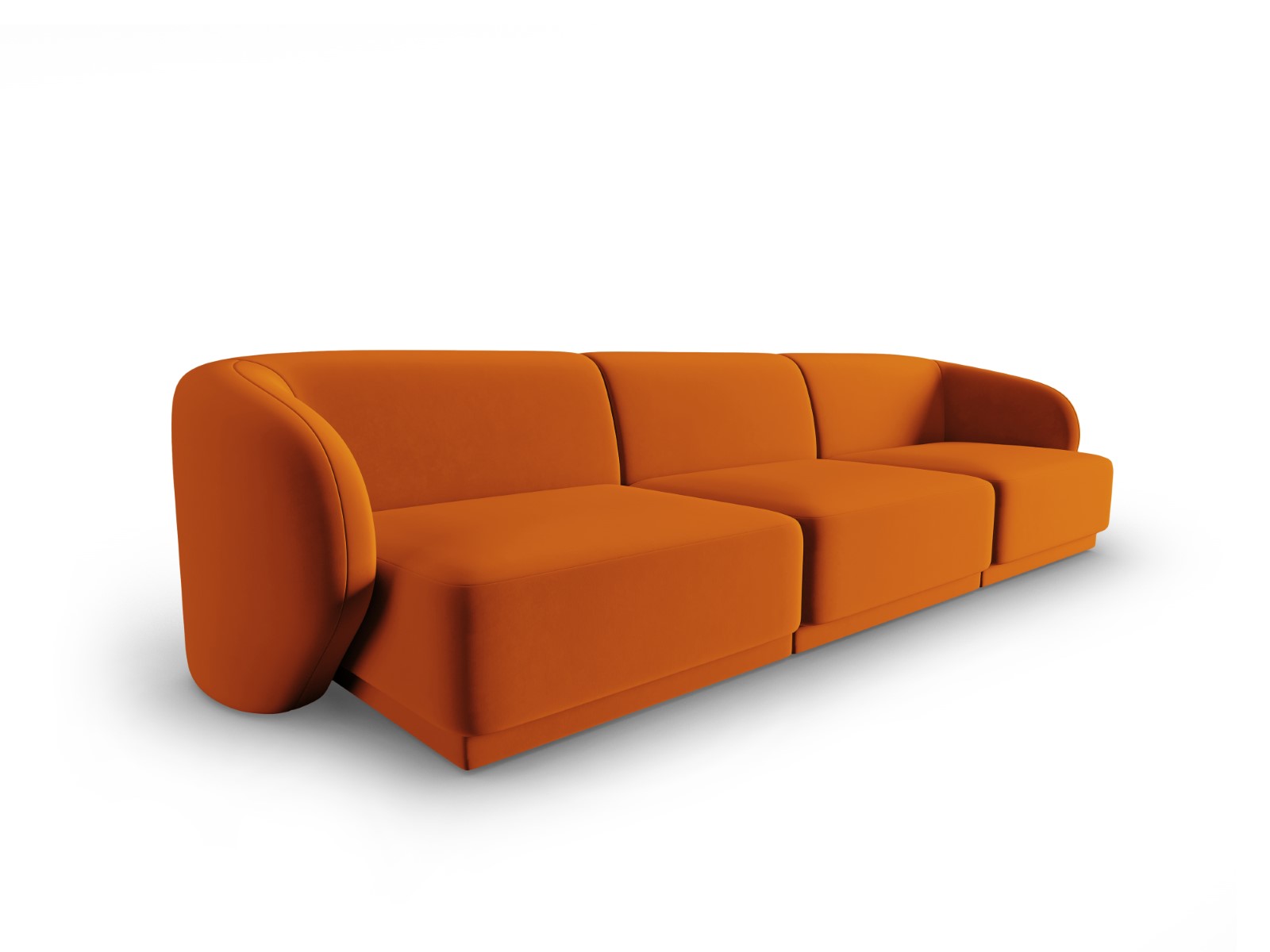 Lionel - Canapé velours Marron - Vue supplémentaire 2