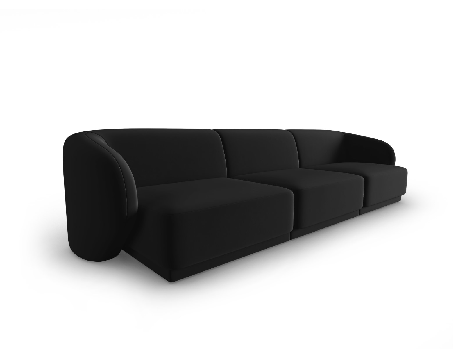 Lionel - Canapé velours Noir - Vue supplémentaire 2