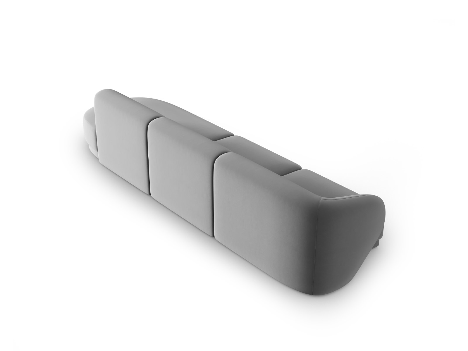 Lionel - Canapé velours Gris - Vue supplémentaire 2