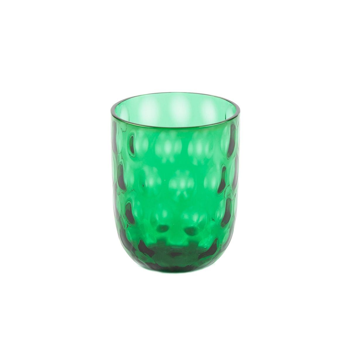 verre à eau en verre vert h9xd7cm