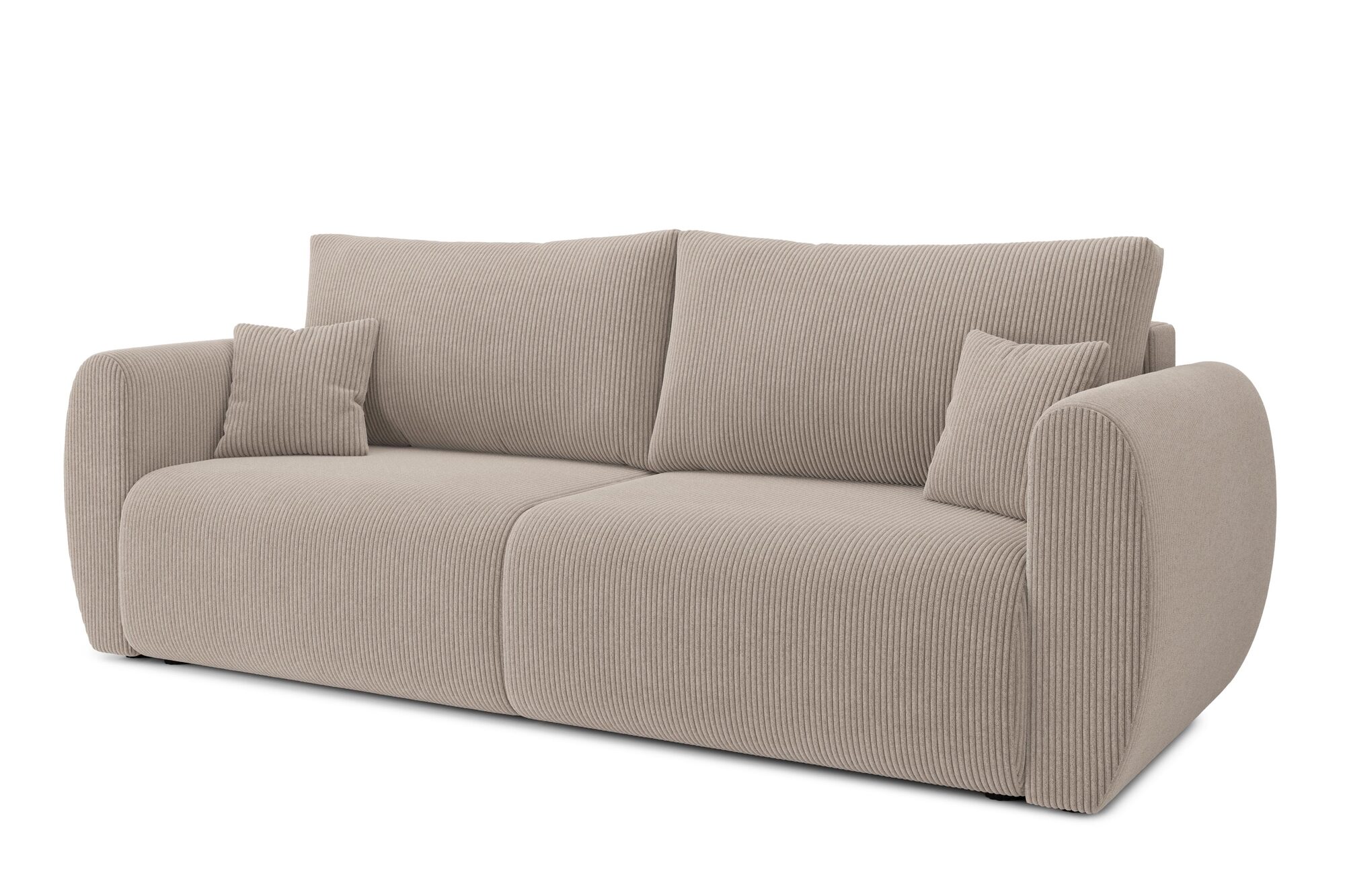 refa - Canapé convertible velours côtelé beige - Vue supplémentaire 2