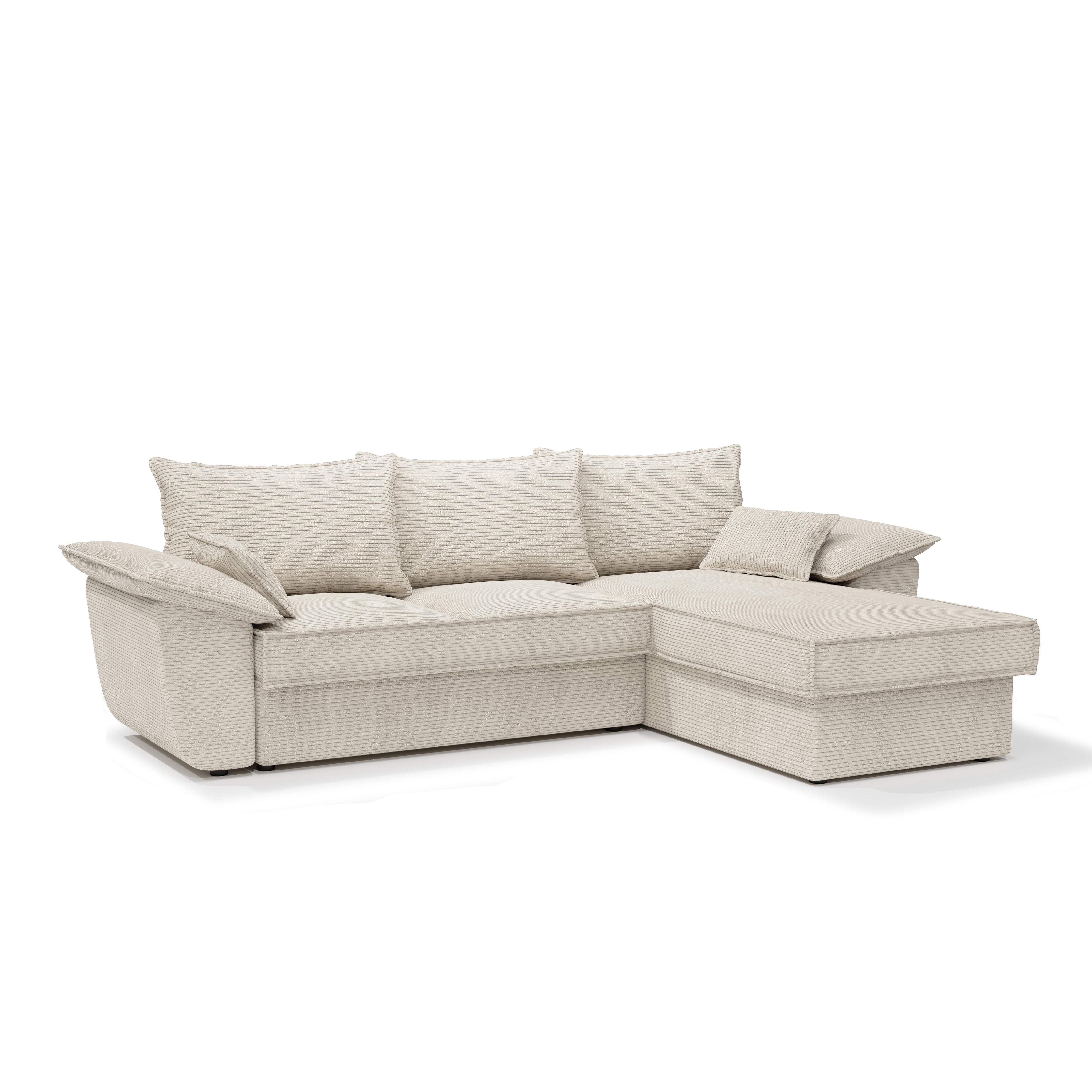 Canapé d'angle Blanc Tissu Design Confort Promotion