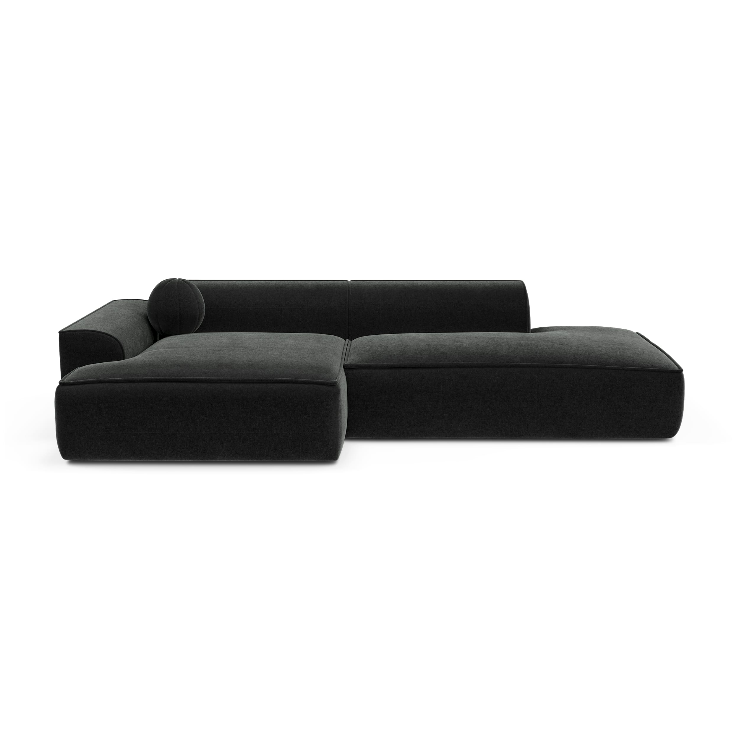 Canapé d'angle Noir Tissu Design Confort Promotion