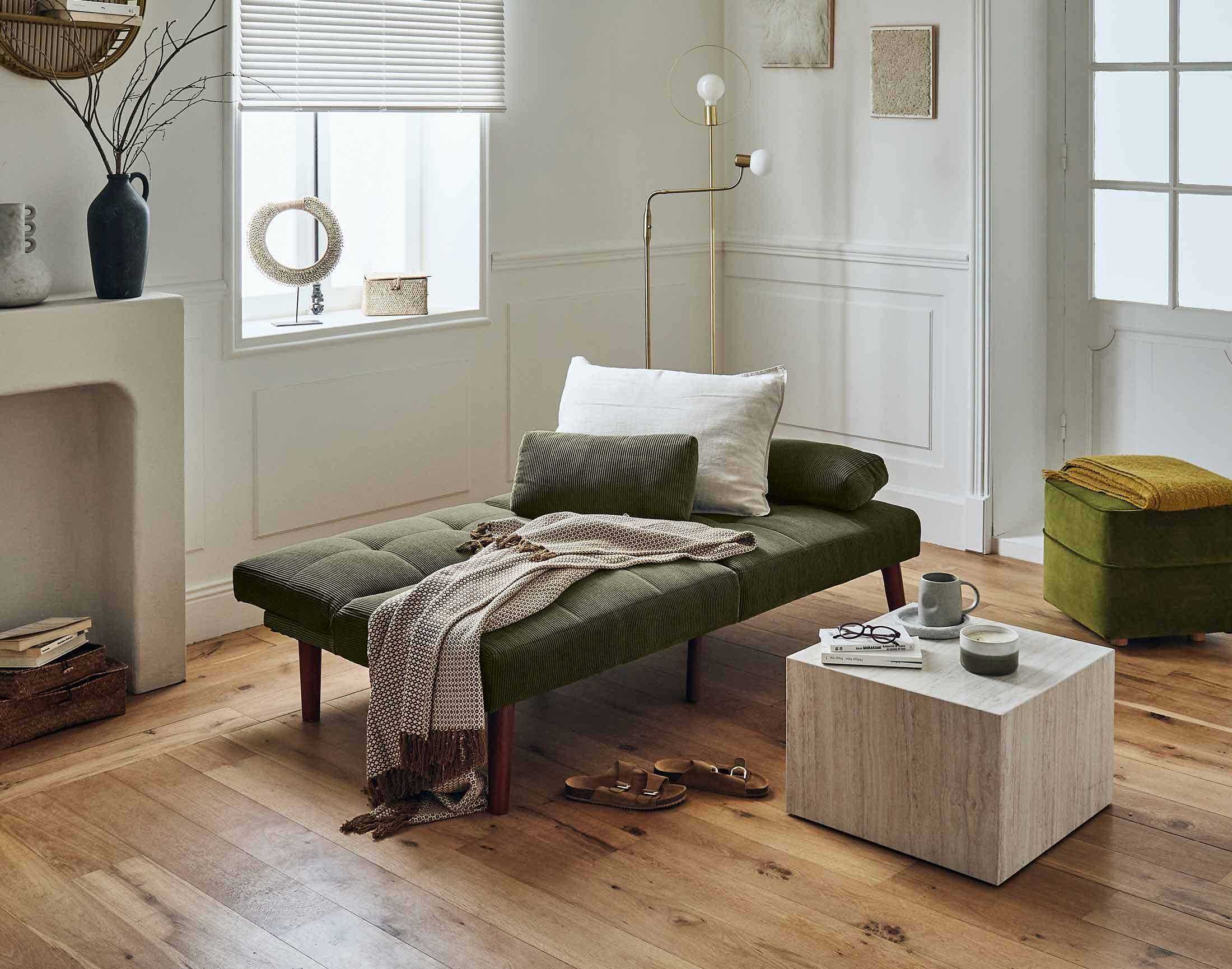 philae - Canapé velours côtelé Vert - Vue supplémentaire 2