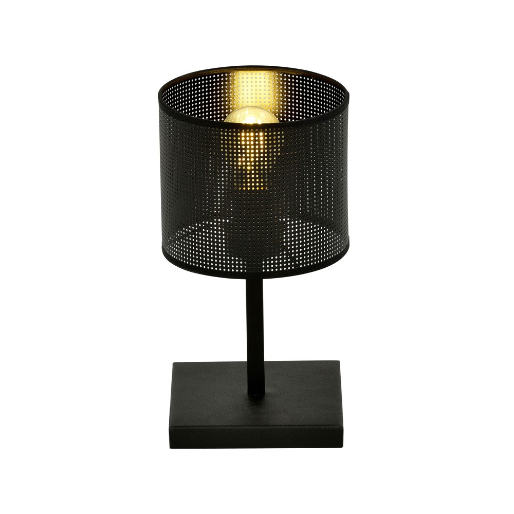 lampe de table de style moderne avec base rectangulaire noire