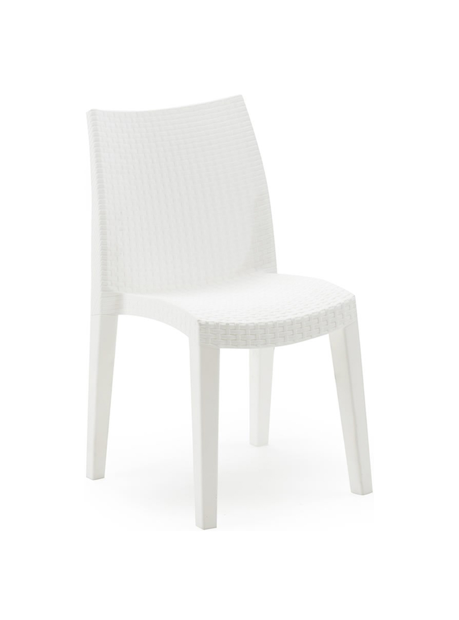 Chaise d’extérieur blanc 48x55 cm