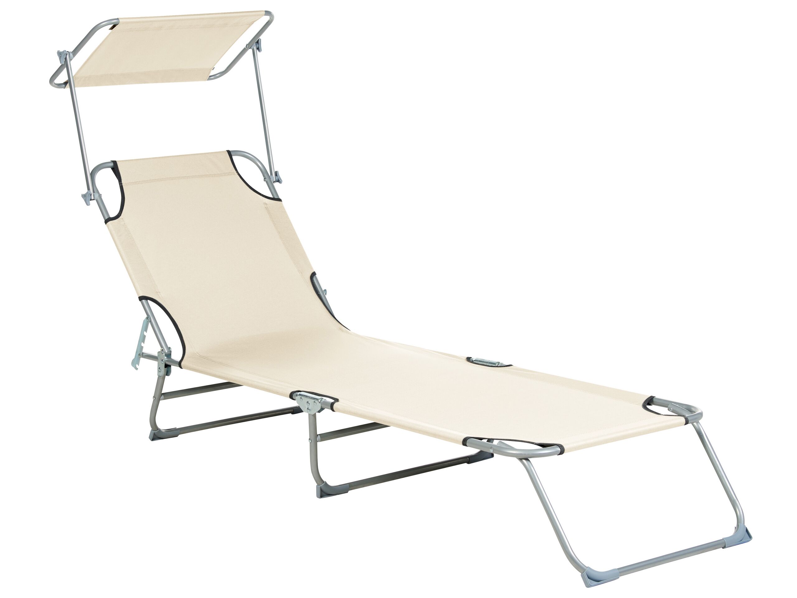 Chaise longue Métal Crème