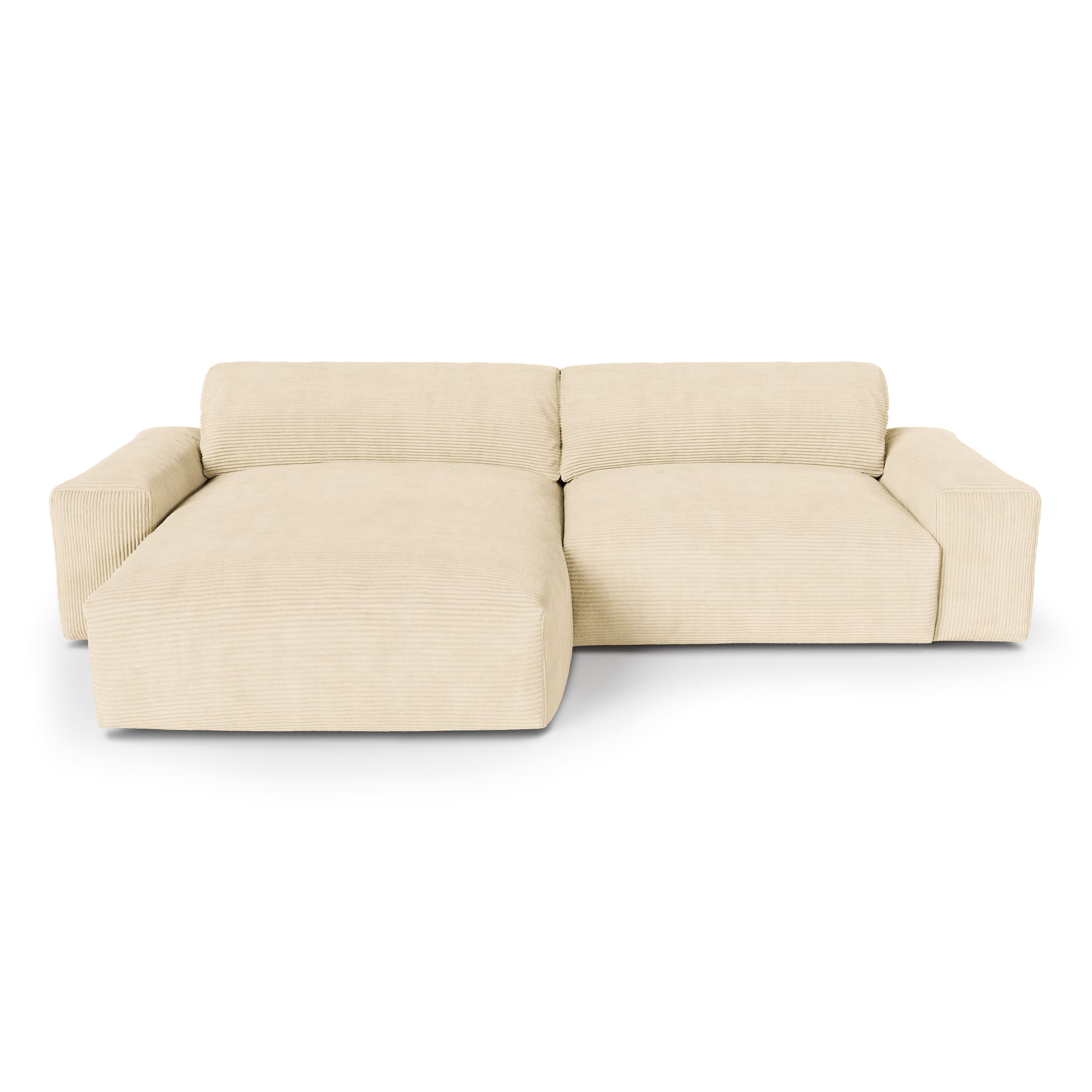 Canapé d'angle Blanc Tissu Confort Promotion