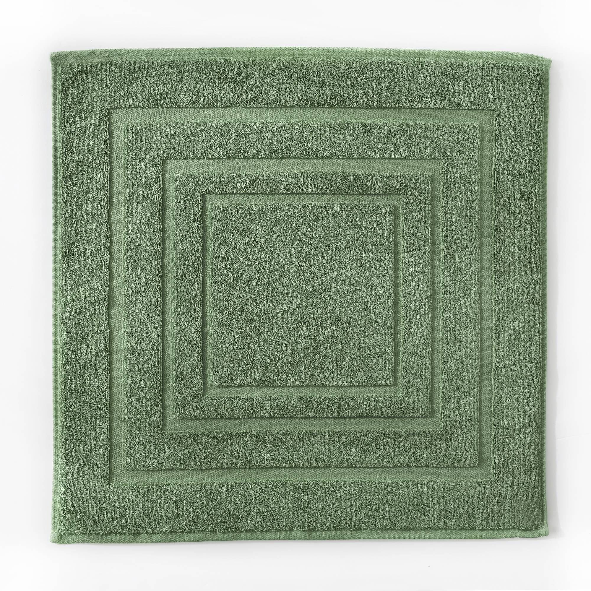 tapis de bain 60x60 vert tilleul en coton 900 g/m²