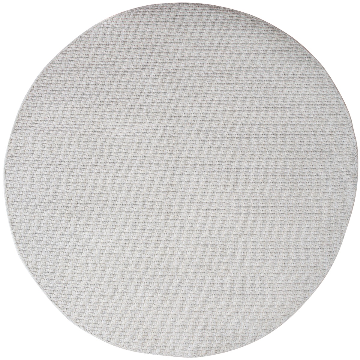 Tapis d'extérieur/intérieur aspect jute blanc D160