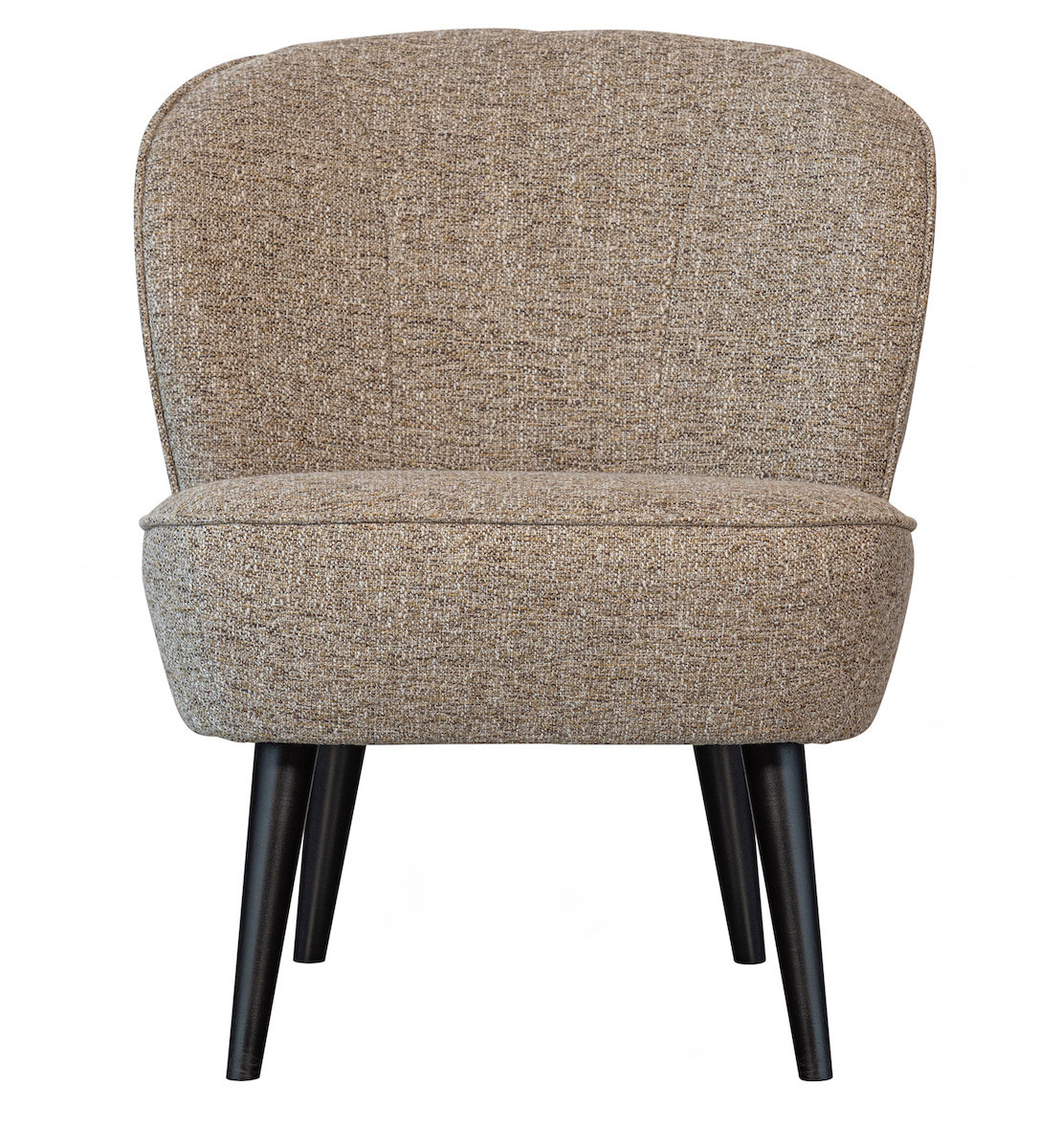 Fauteuil en tissu beige mélangé