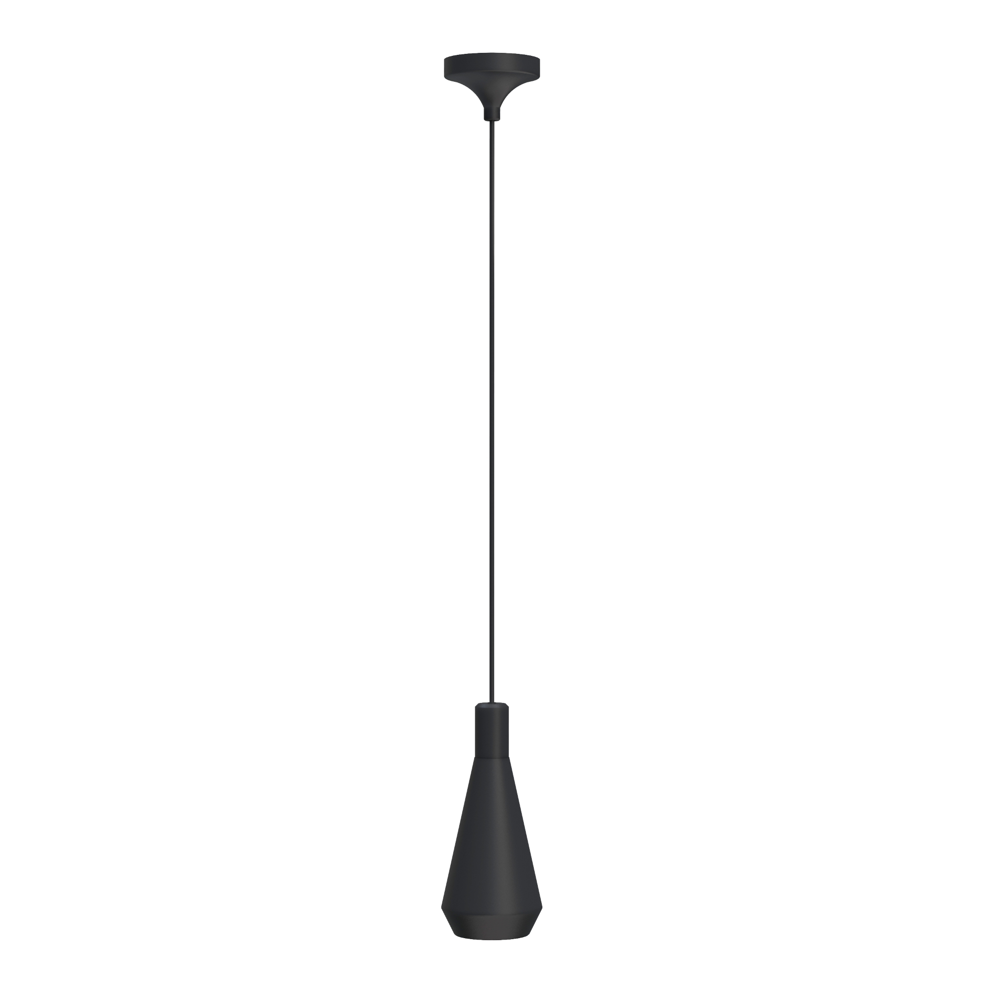 lampe à suspension noire lumière concentrique l21cm