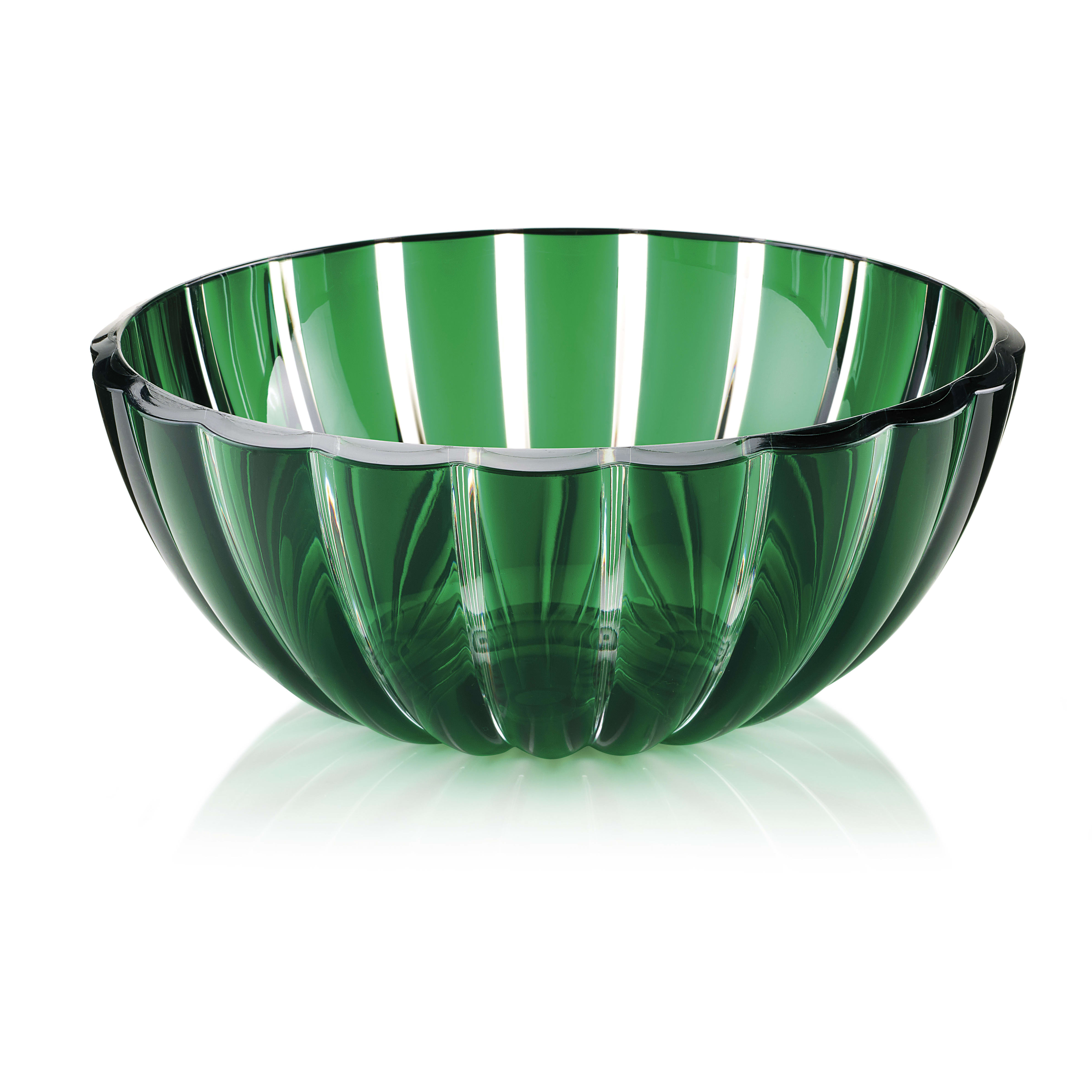 saladier en acrylique vert et transparent 25 cm