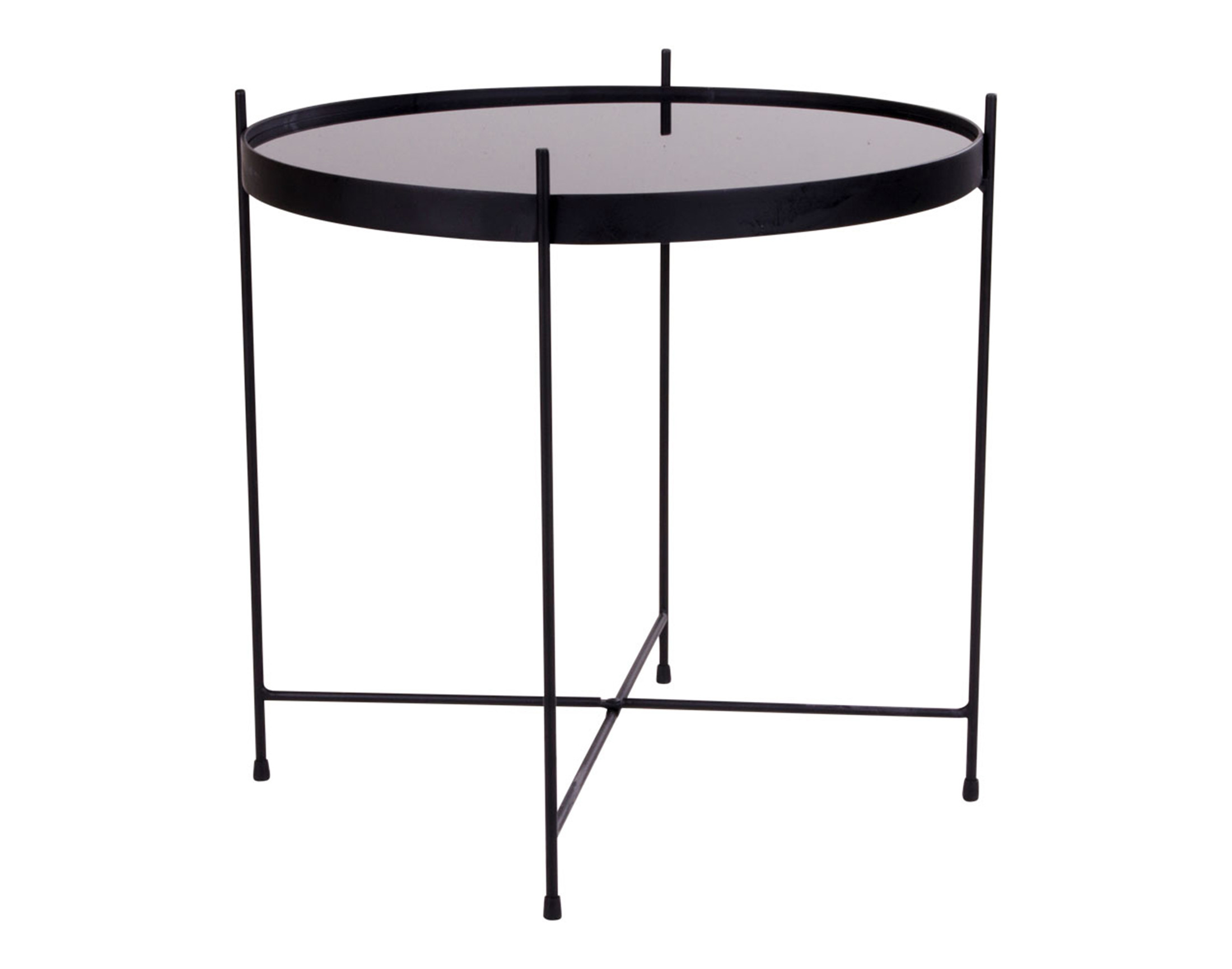 table basse style contemporain 48 cm noir