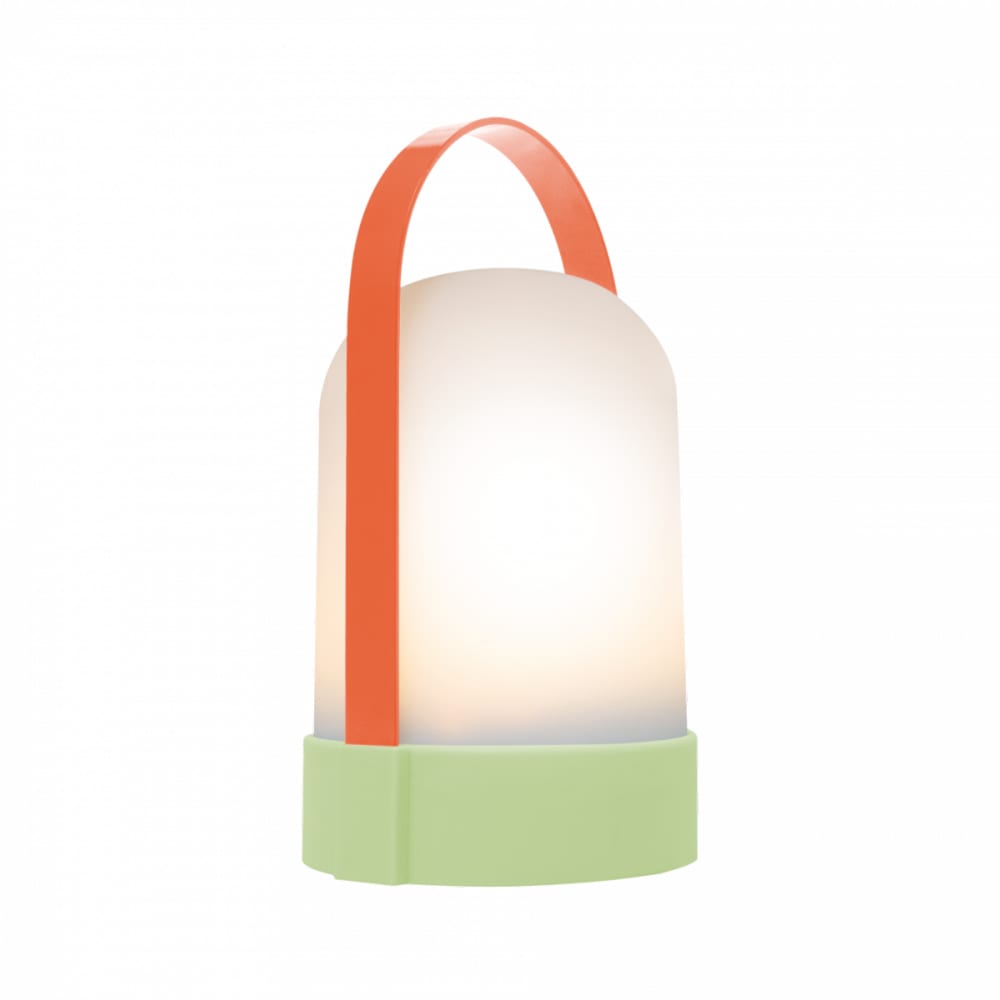 Lampe nomade orange vert H25cm