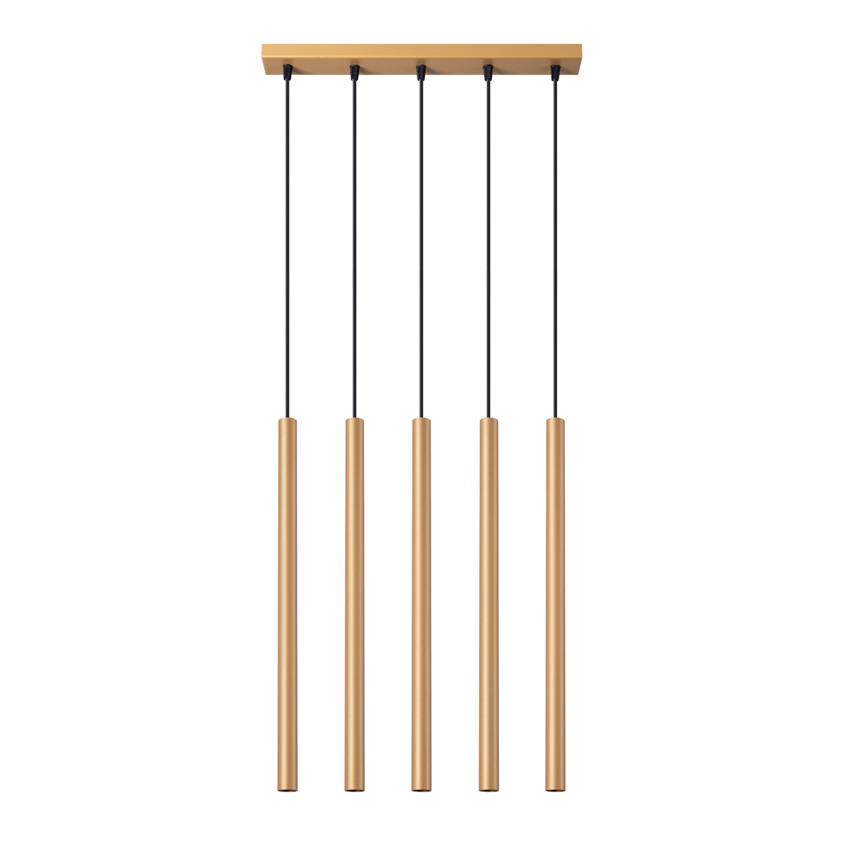 Suspension tube en métal, doré L: 45cm