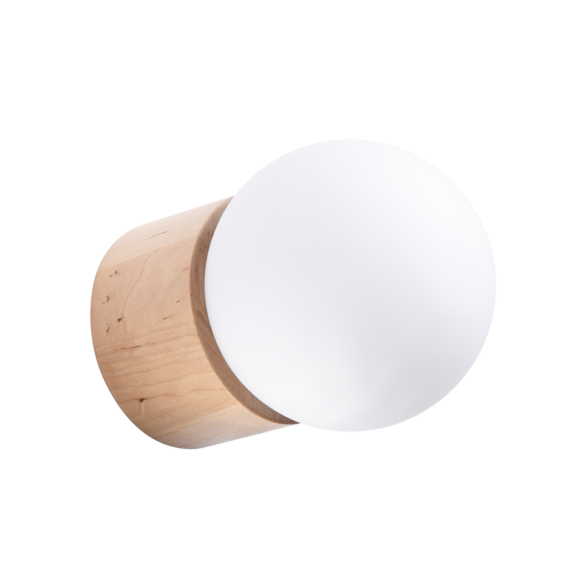Applique tube en bois, L: 12cm