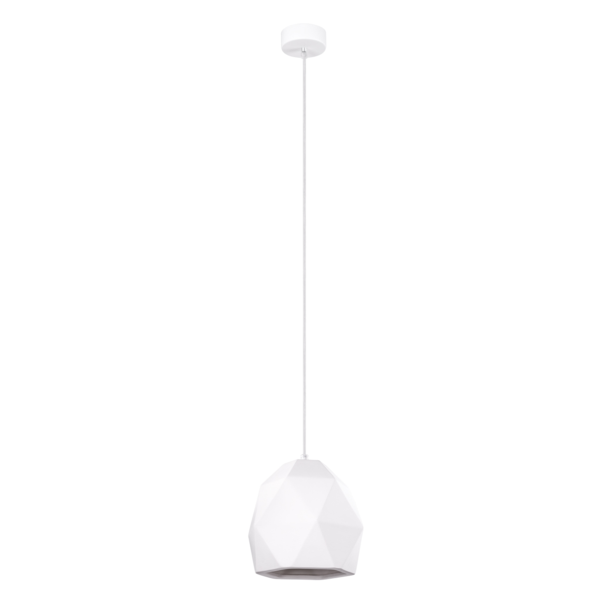 Suspension diamant en céramique, blanc L: 20cm