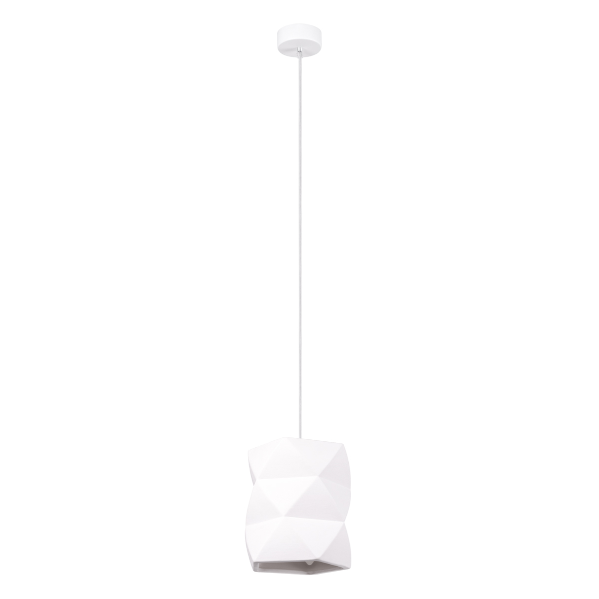 Suspension diamant en céramique, blanc L: 17cm