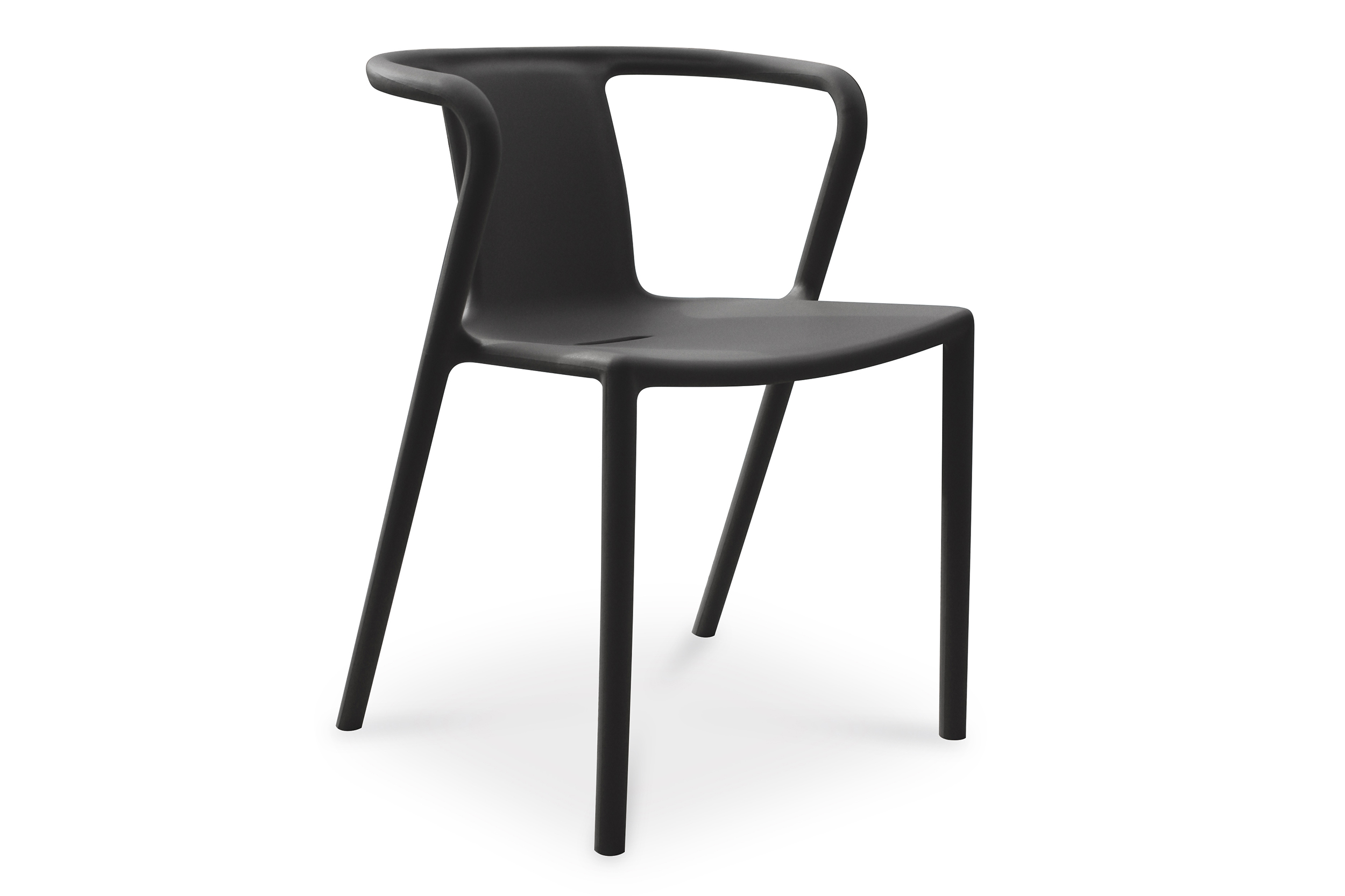fauteuil de jardin empilable en polypropylène noir