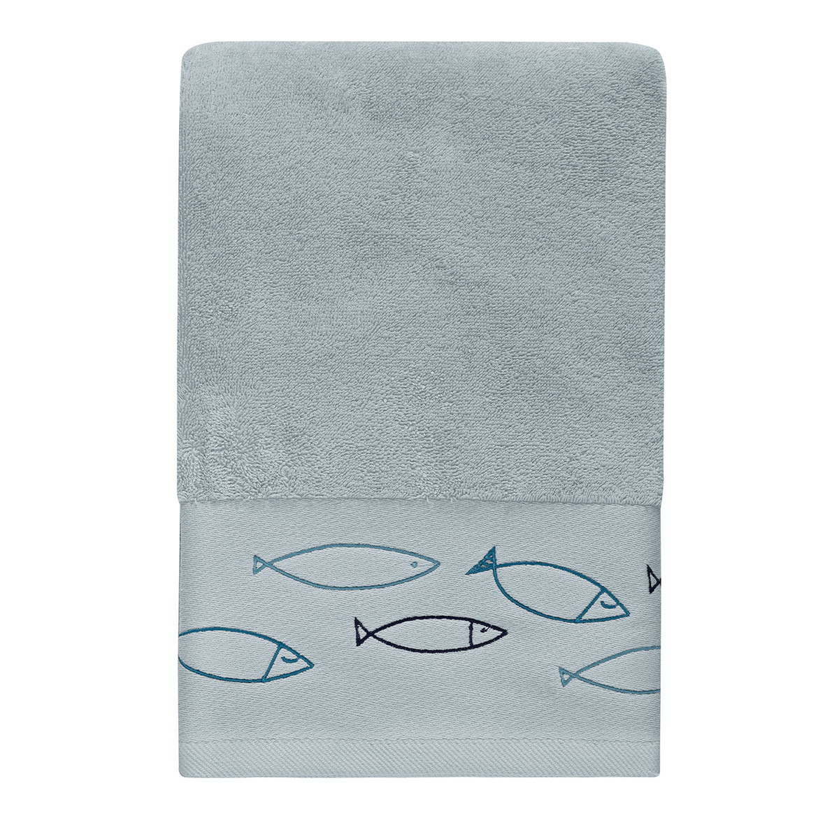 drap de bain en coton bleu arctic 70x140 cm