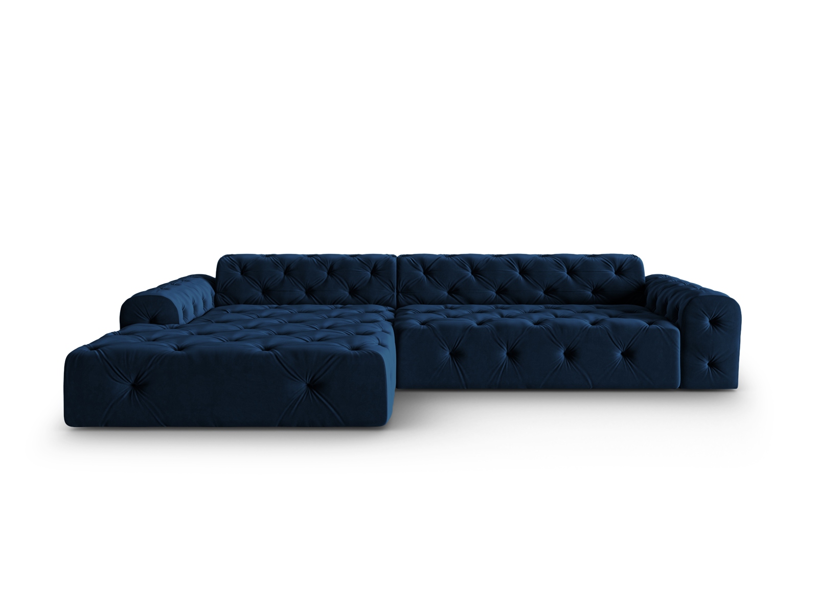 Canapé d'angle 4 places Bleu Tissu Design Promotion