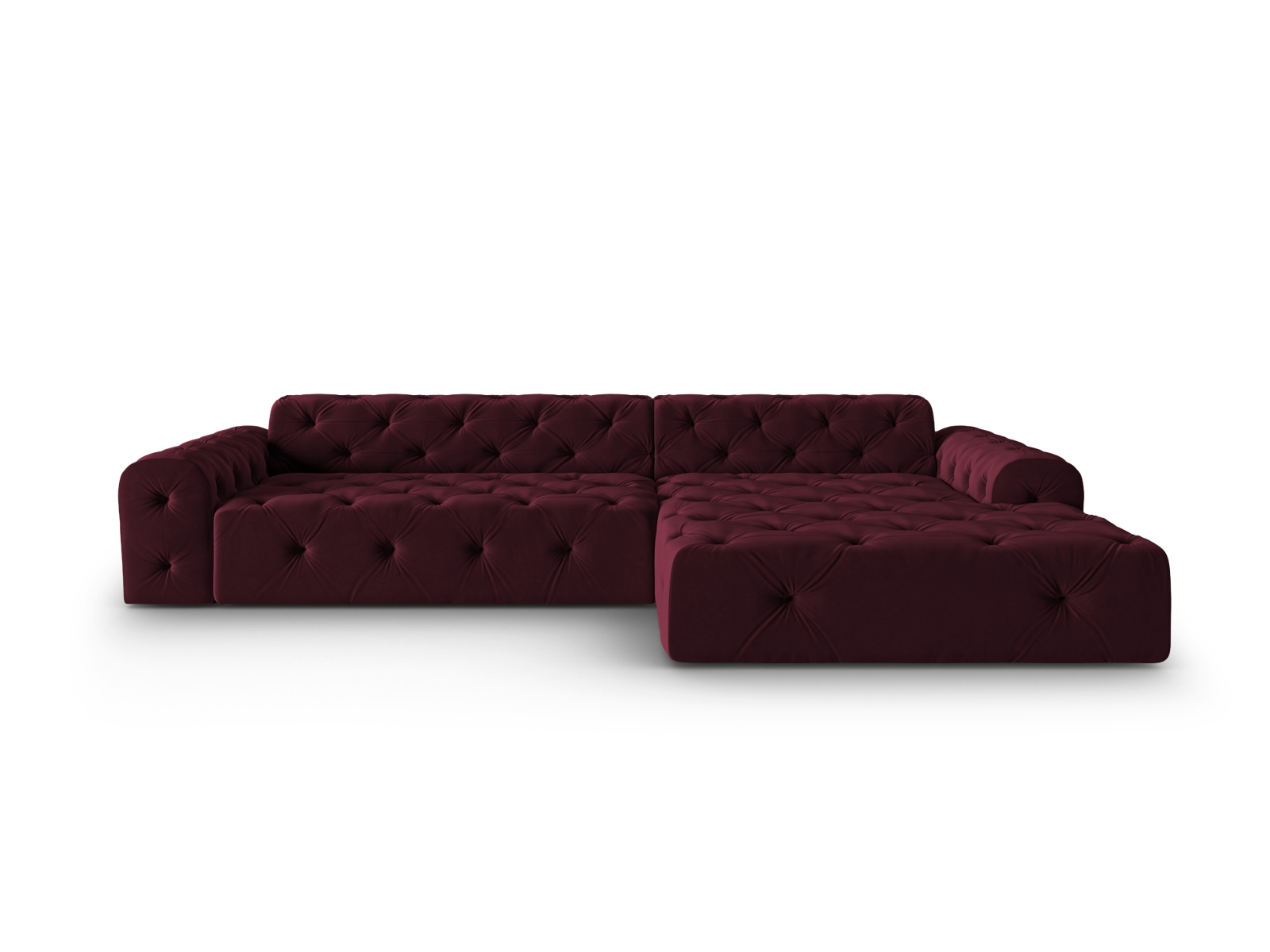 Canapé d'angle 4 places Noir Tissu Design Promotion
