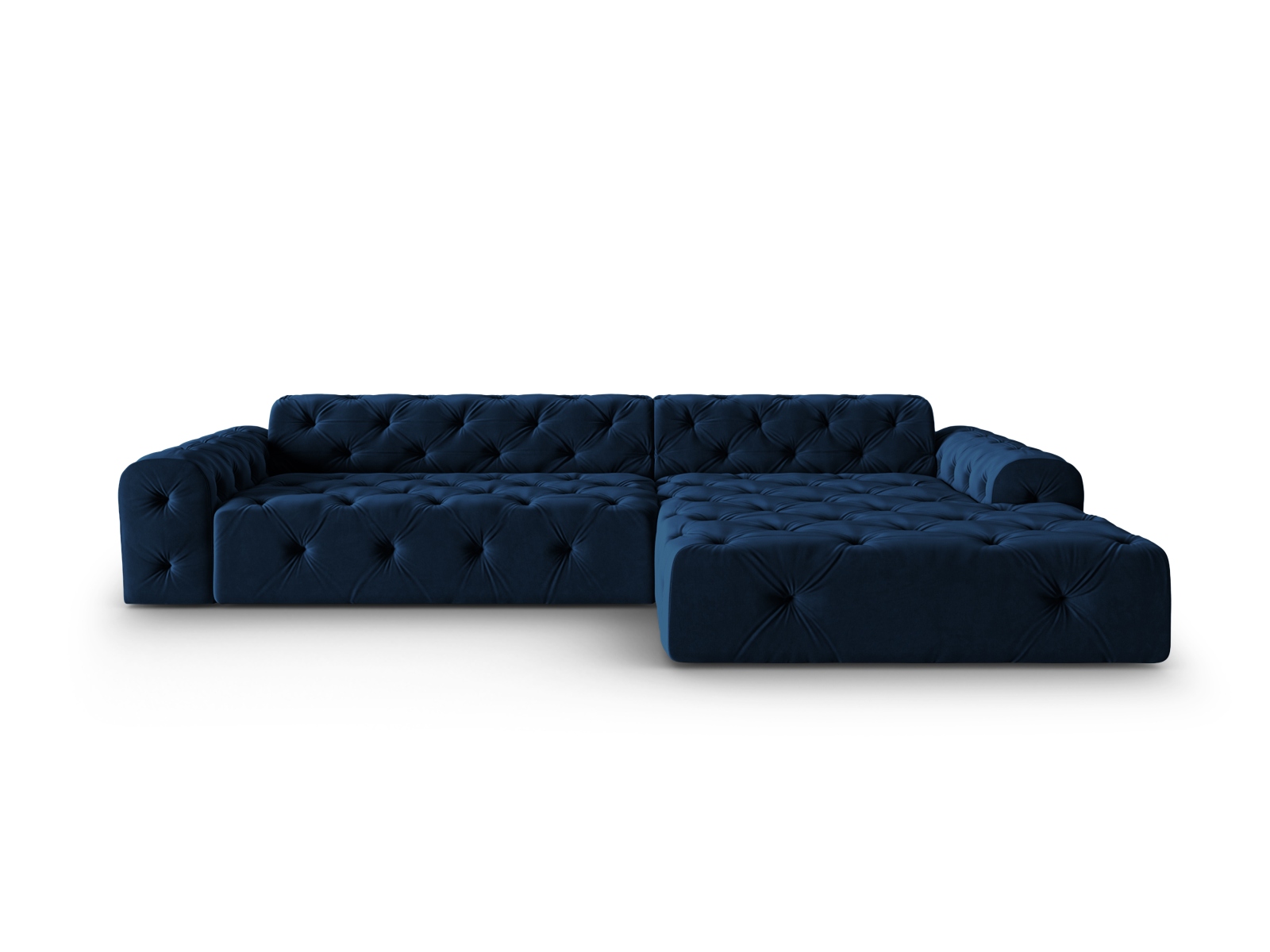 Canapé d'angle 4 places Bleu Tissu Design Promotion