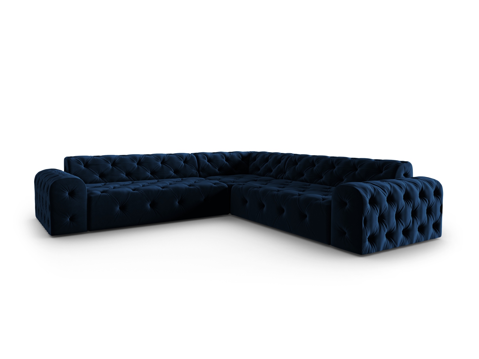 Canapé d'angle 5 places Bleu Tissu Design Promotion