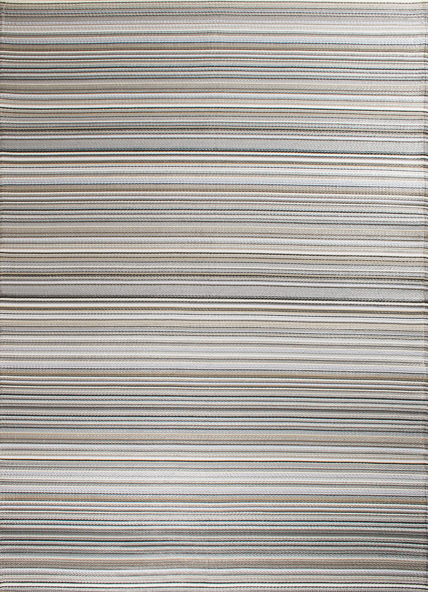 Tapis extérieur réversible motif rayure dégradée - Gris - 120x160 cm