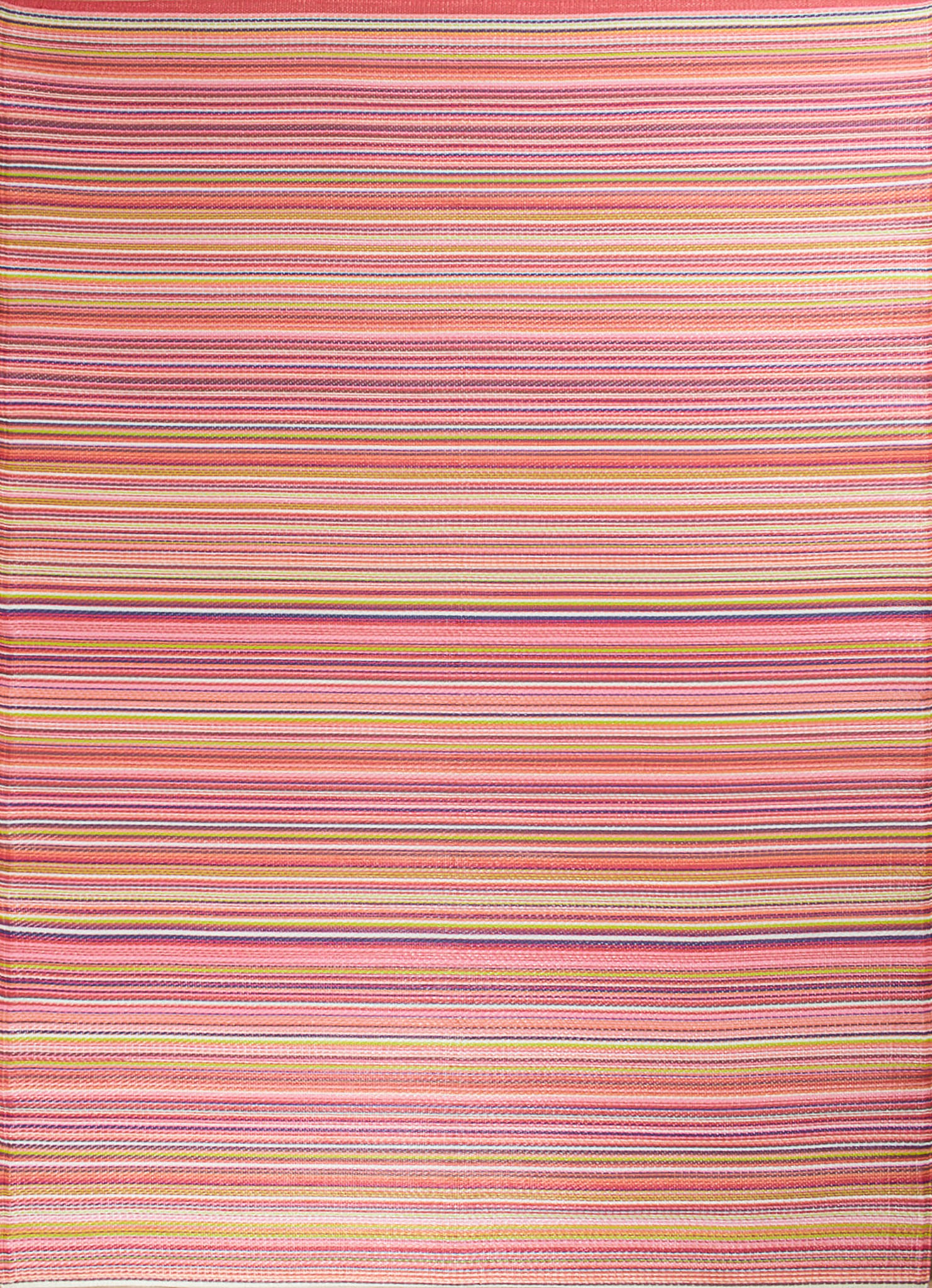 Tapis extérieur réversible motif rayure dégradée - Rose - 120x160 cm