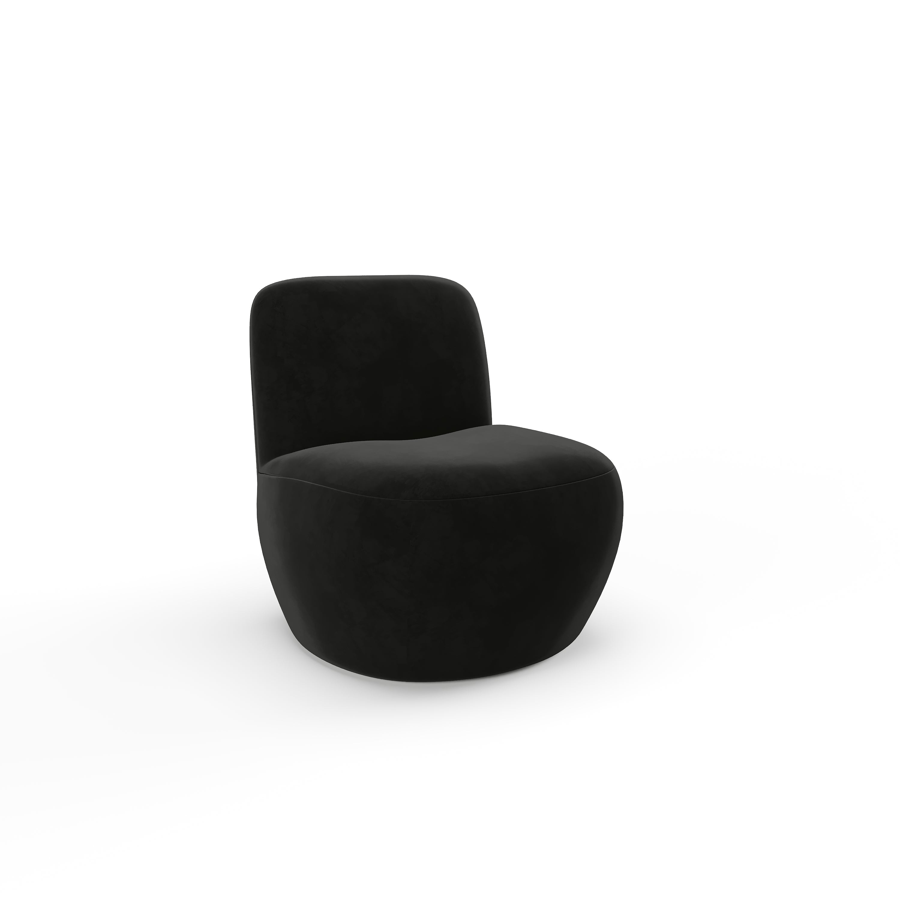 fauteuil en tissu velours noir
