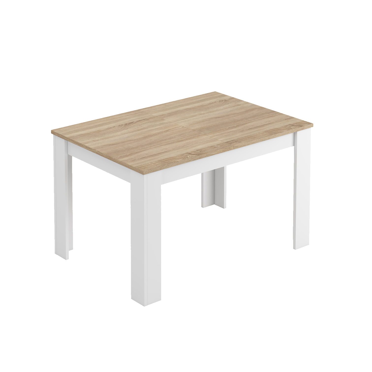 Table à  manger extensible L140/190cm – Blanc / Bois
