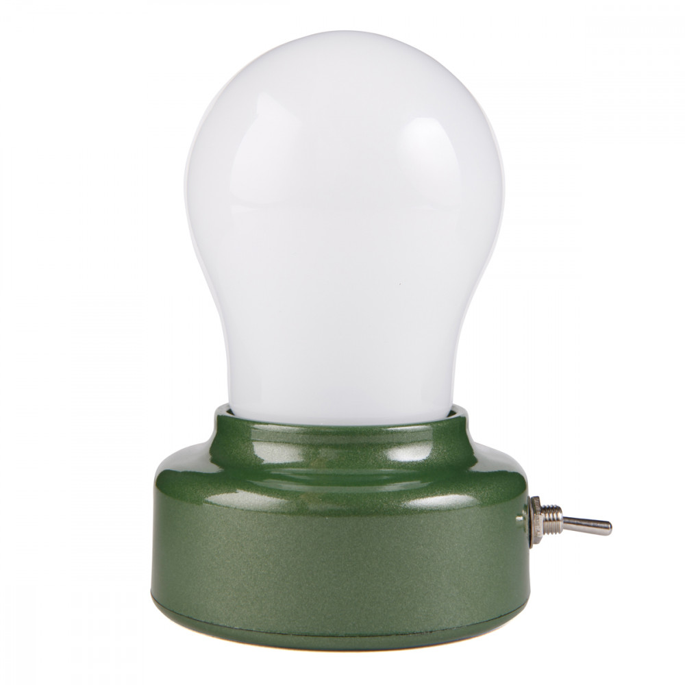 lampe ampoule plastique vert h11cm