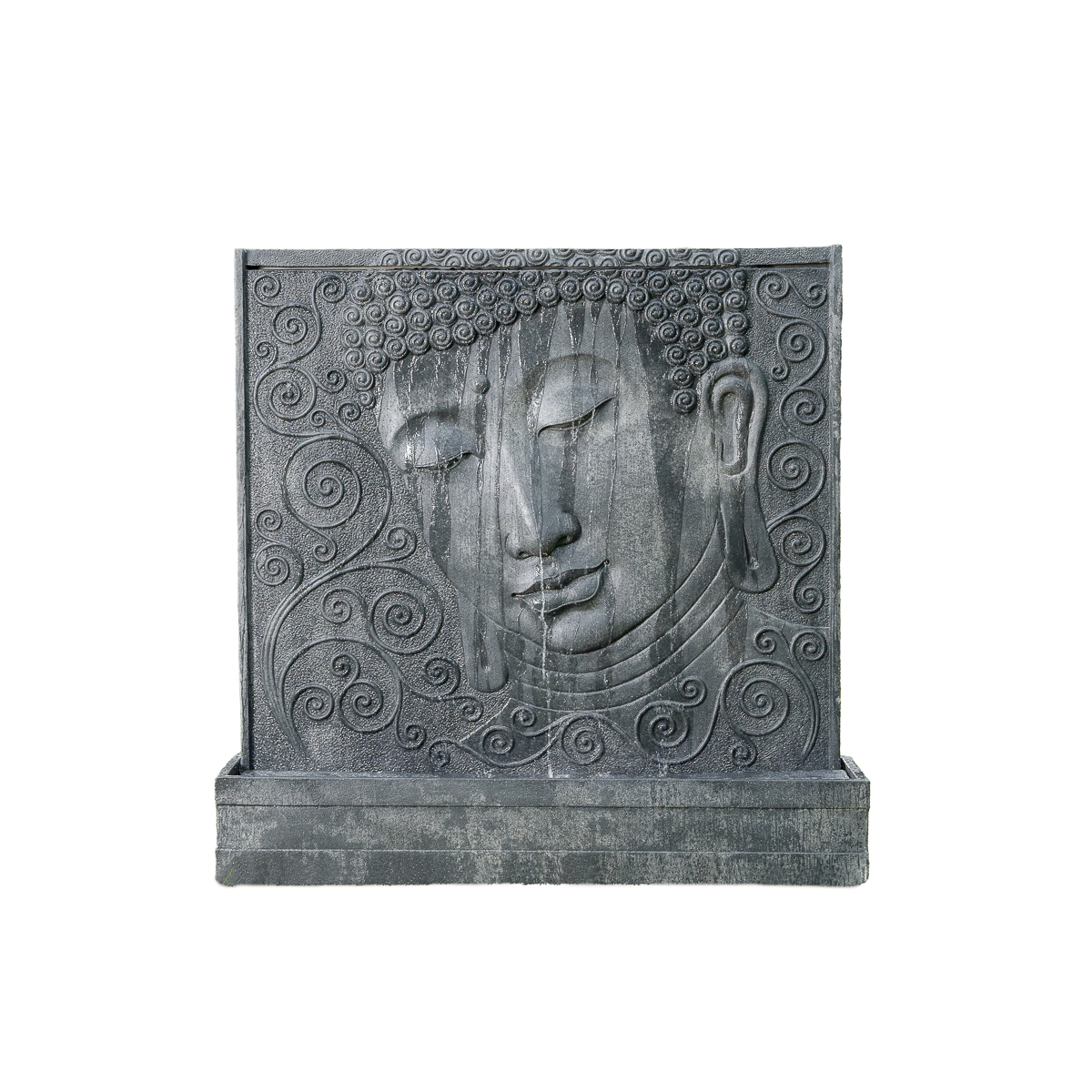 Grand mur d'eau relief de bouddha 165cm