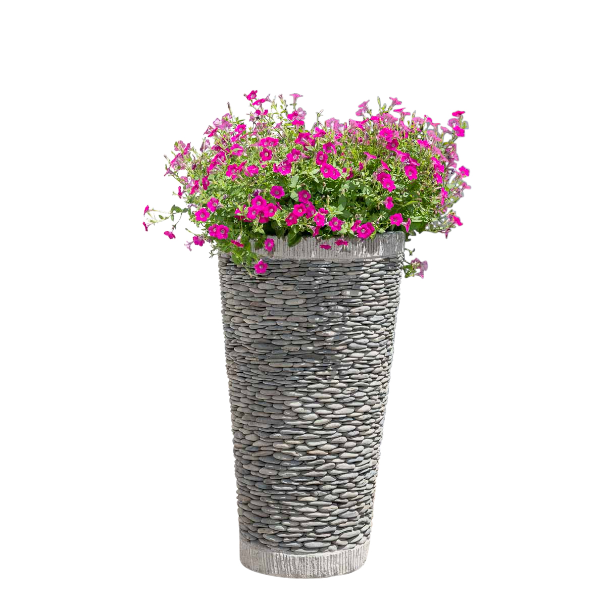 Pot bac jardinière conique galet 80cm jardin extérieur zen