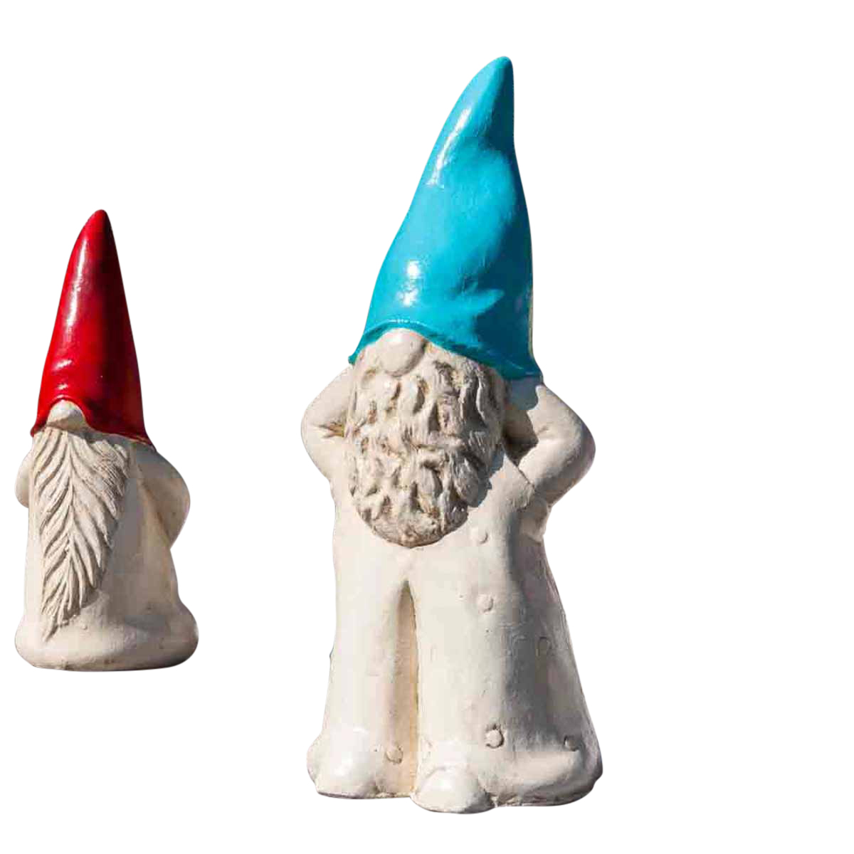 Sculpture jardin déco tomte 50 cm turquoise