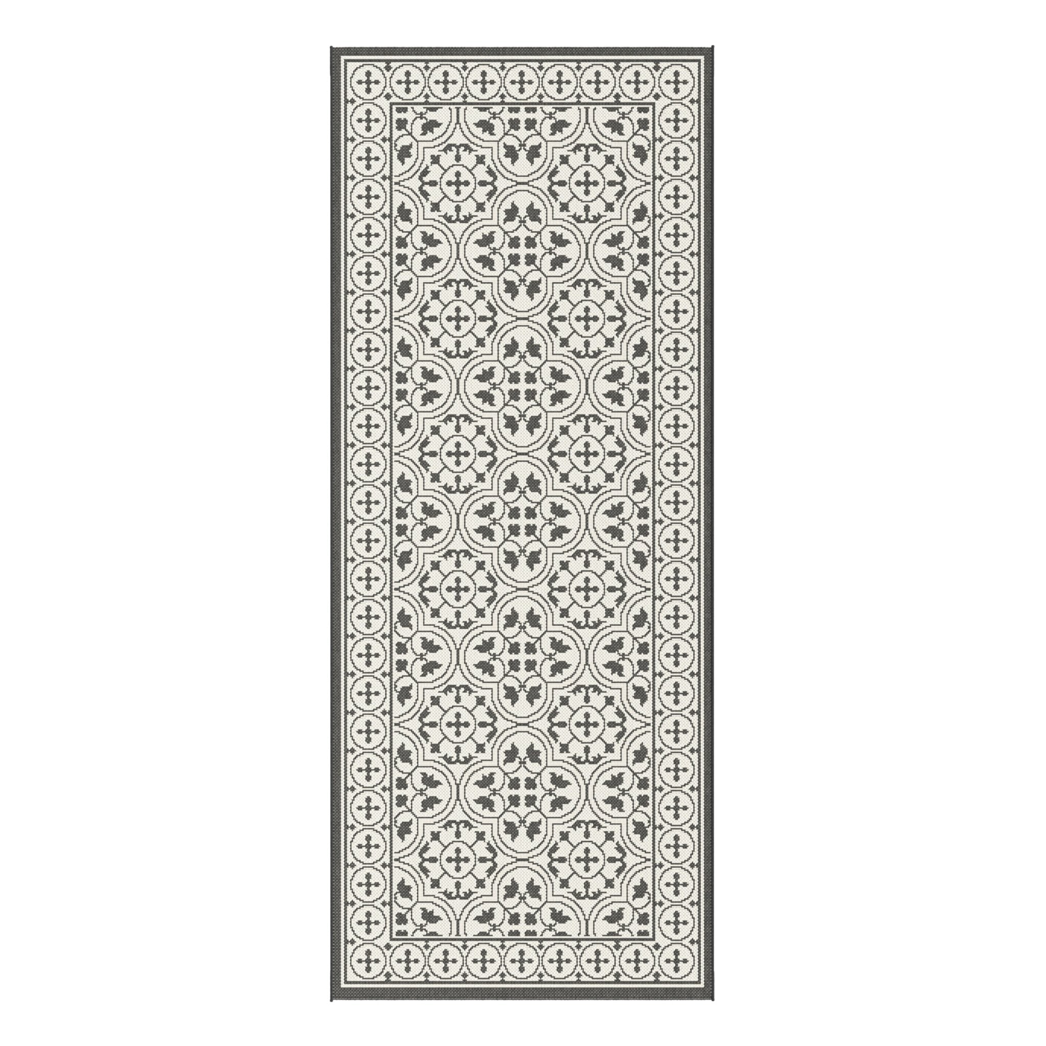 Tapis de couloir intérieur extérieur noir