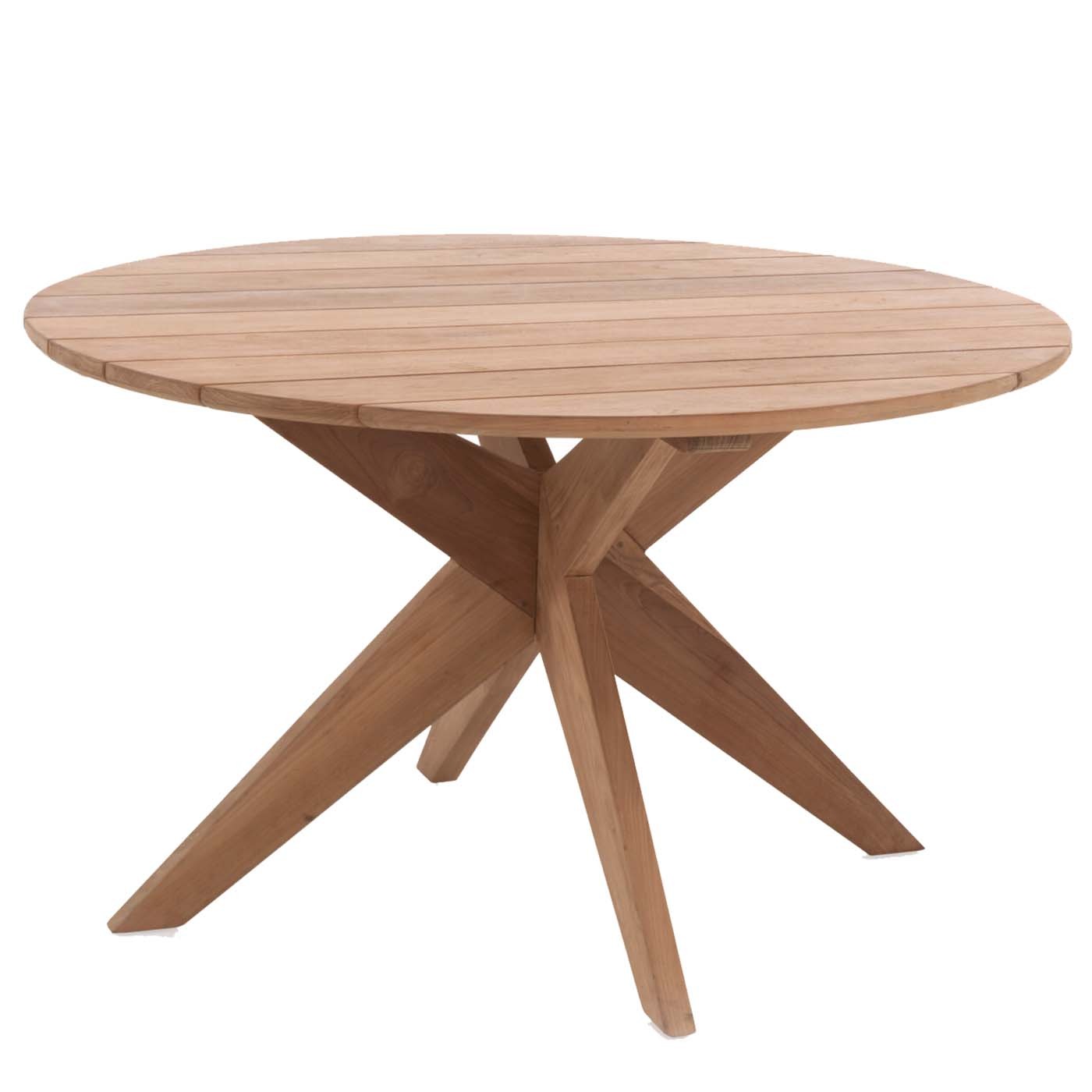 Table de jardin ronde 6 personnes en teck D165