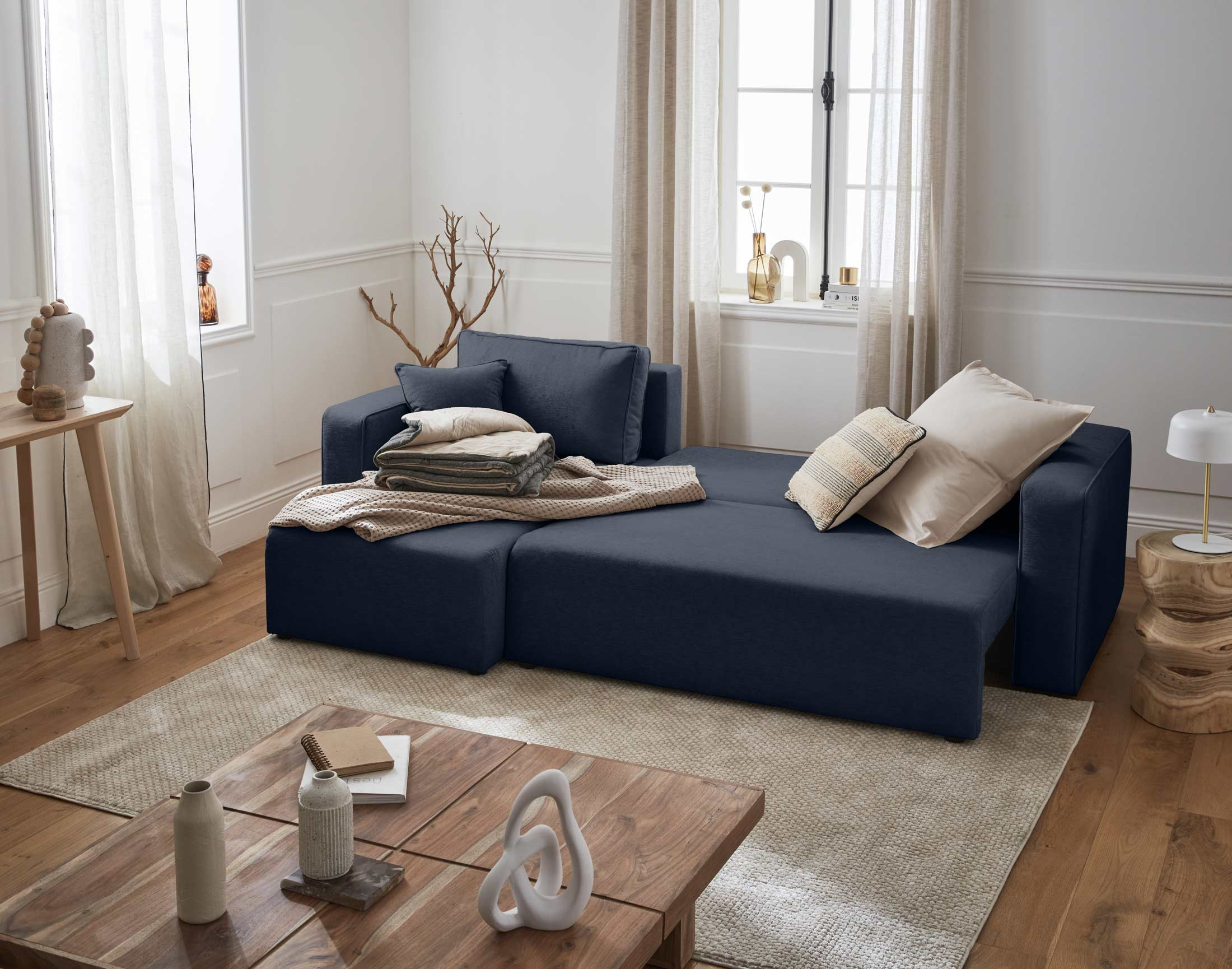 topaze - Canapé convertible Bleu - Vue supplémentaire 2