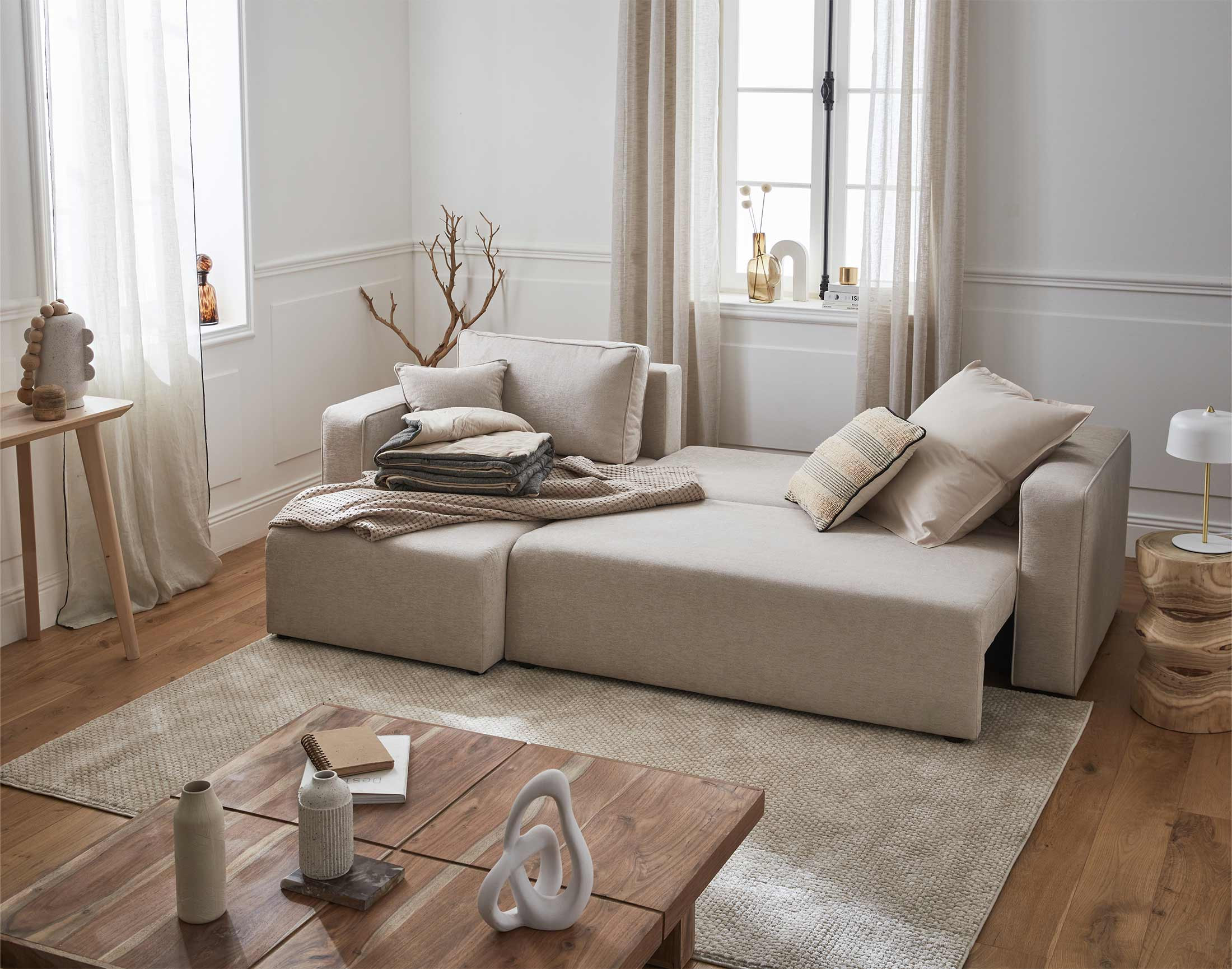 topaze - Canapé convertible Beige - Vue supplémentaire 2