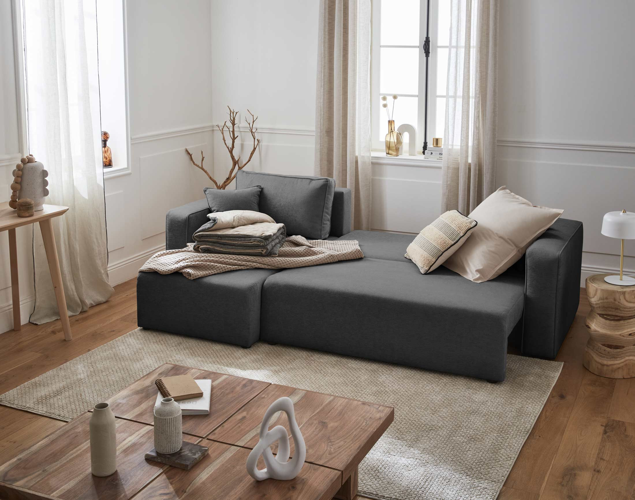 topaze - Canapé convertible Gris - Vue supplémentaire 2