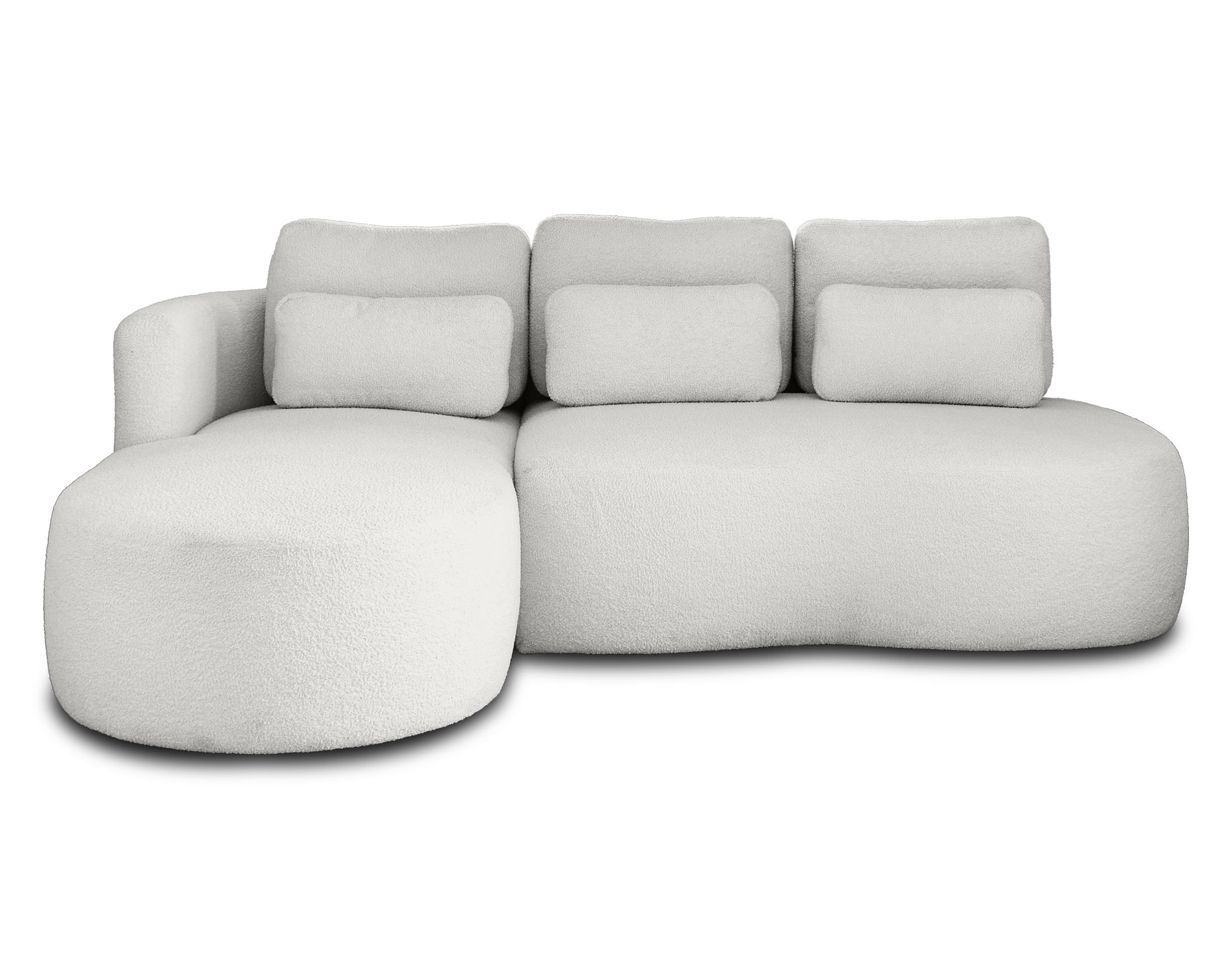 Canapé d'angle 4 places Gris Tissu Design Confort Promotion