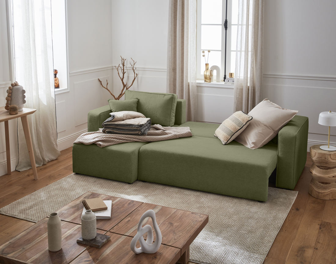 topaze - Canapé convertible Vert - Vue supplémentaire 2